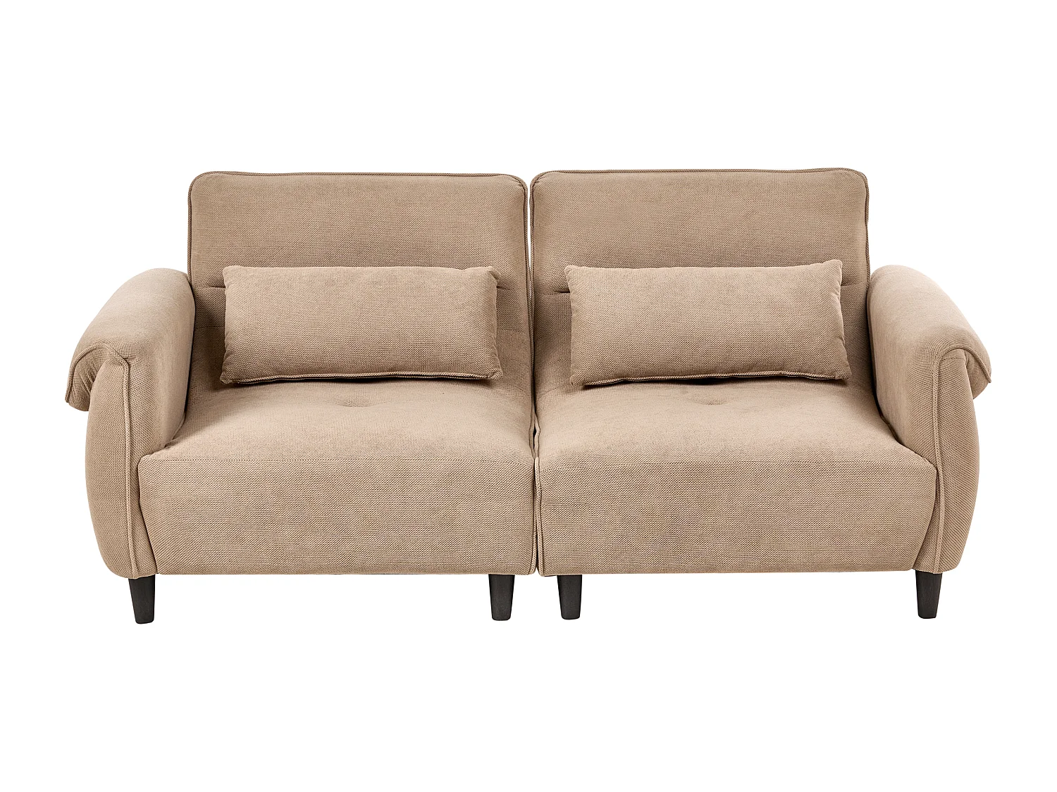 Canapé 3 places WETLAN Tissu Marron clair