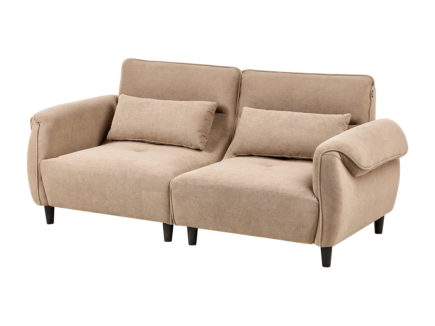 Canapé 3 places WETLAN Tissu Marron clair