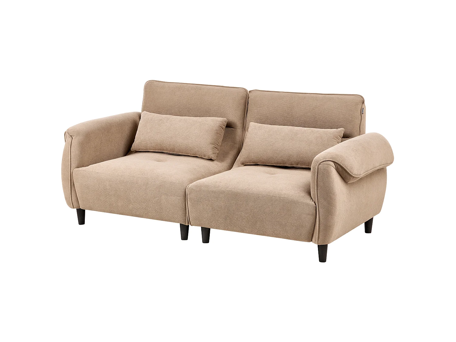Canapé 3 places WETLAN Tissu Marron clair