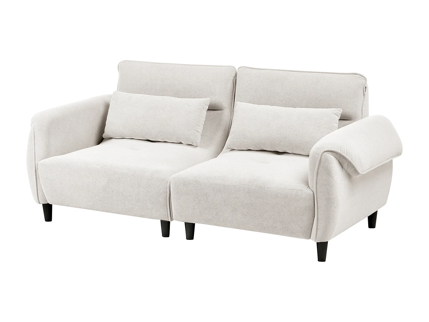 Canapé 3 places WETLAN Tissu Blanc cassé