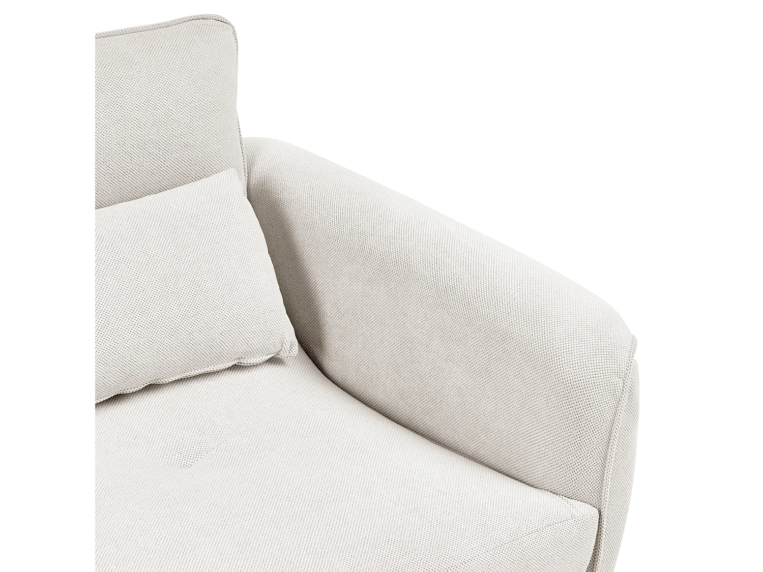 Canapé 3 places WETLAN Tissu Blanc cassé