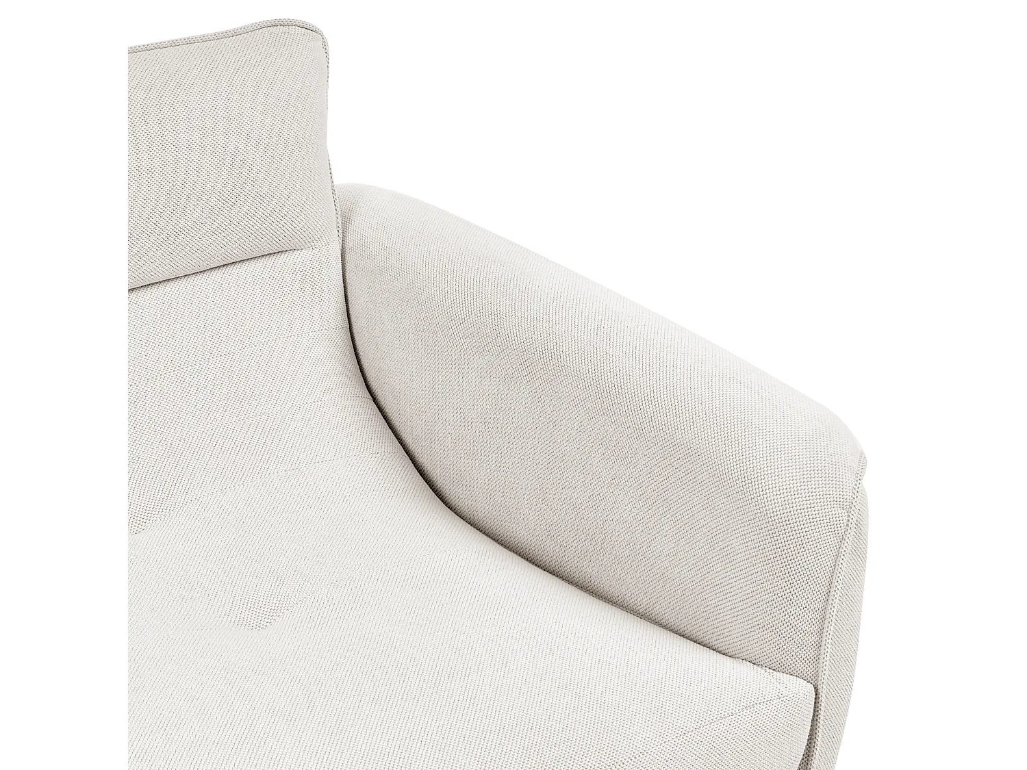 Canapé 3 places WETLAN Tissu Blanc cassé