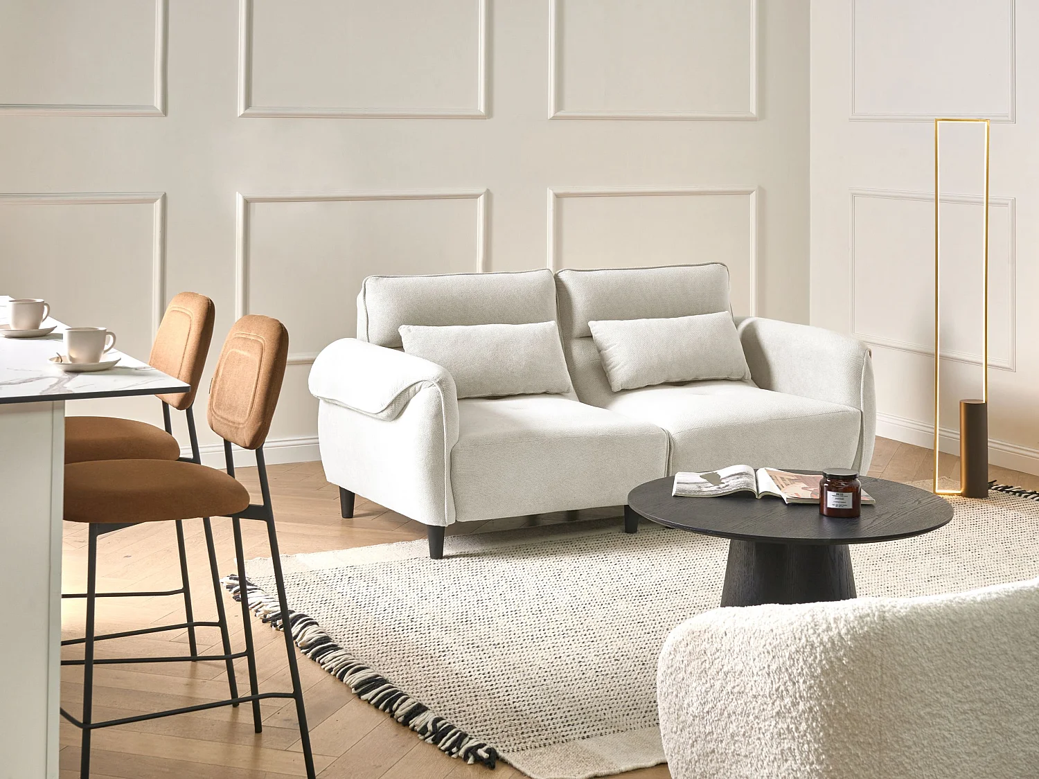 Sofa 3 Seater WETLAN Fabric Off-White