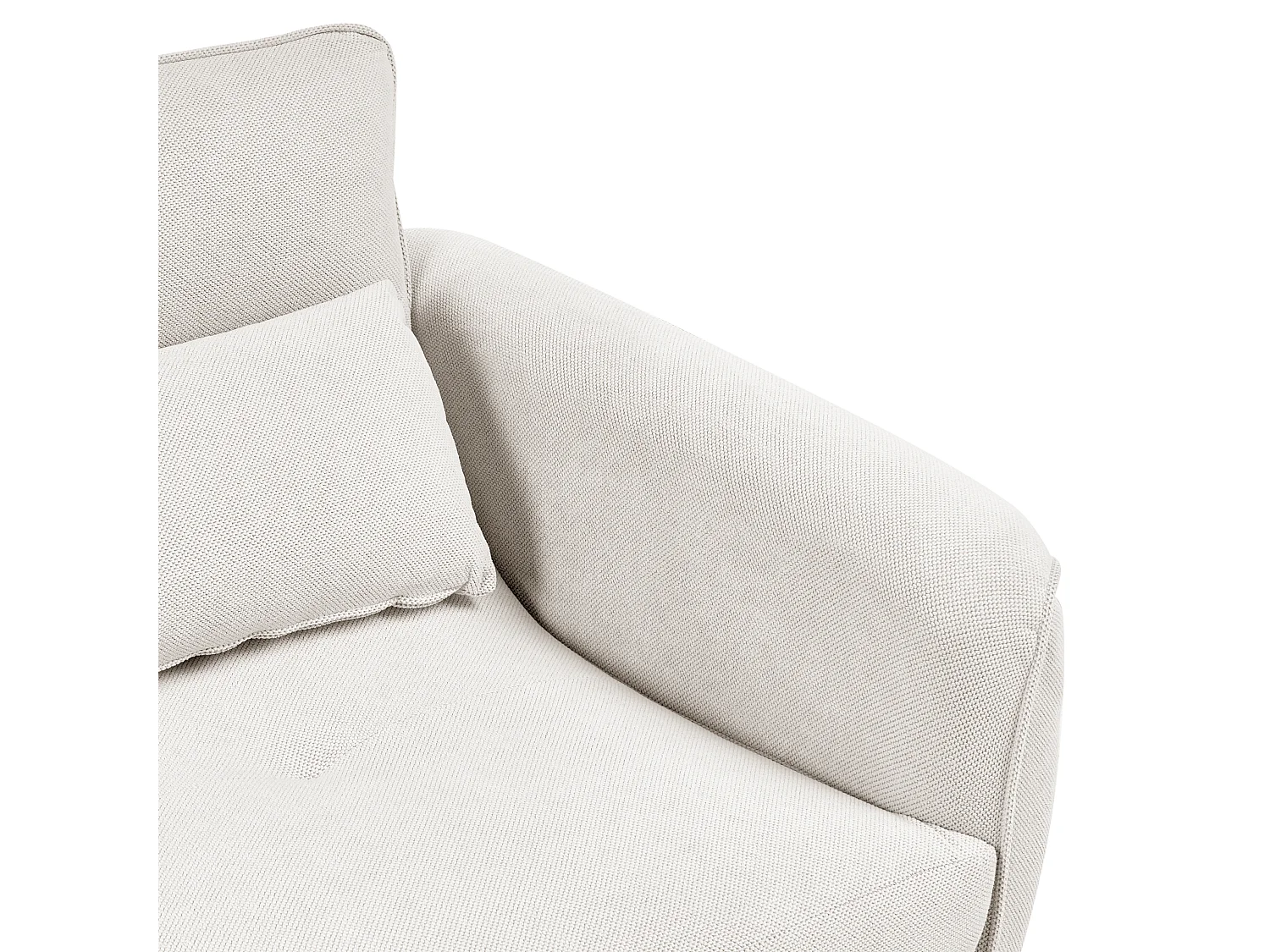 Canapé 3 places WETLAN Tissu Blanc cassé