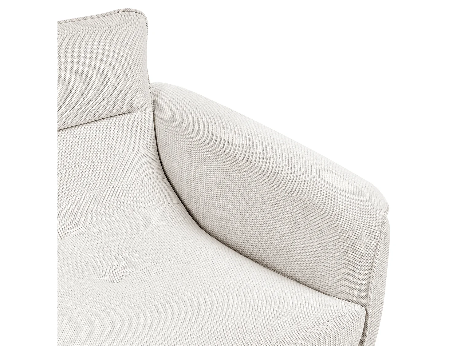 Canapé 3 places WETLAN Tissu Blanc cassé