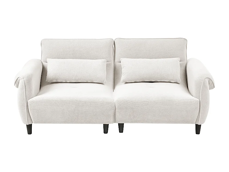 Canapé 3 places WETLAN Tissu Blanc cassé