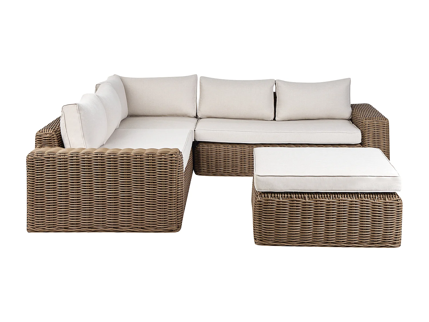 Ensemble de housses de coussins d'extérieur PALERMO Blanc cassé