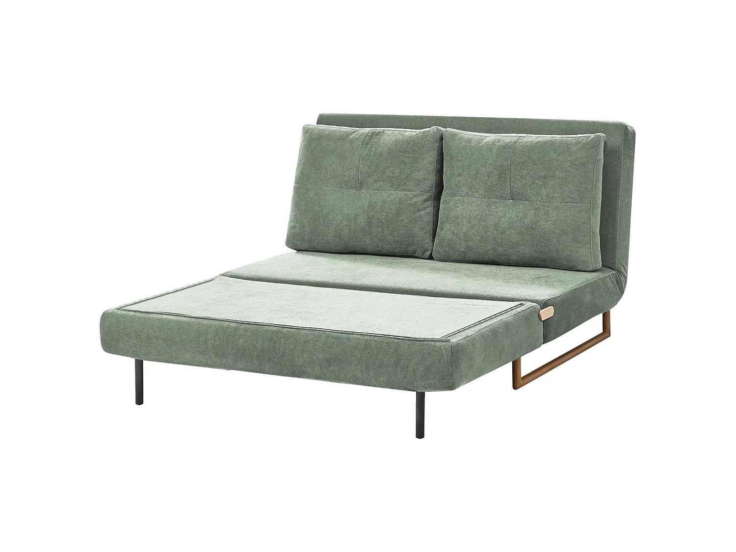 Sofa Bed 2 Seater JERSLEV Fabric Light Green