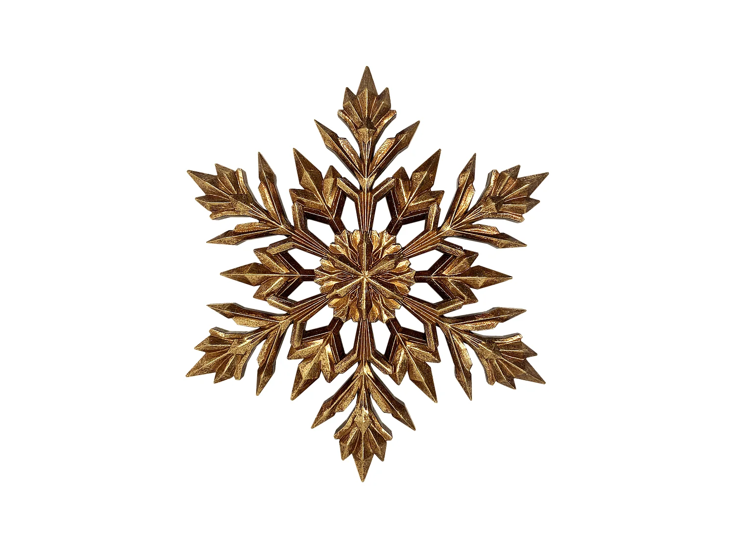 Déco murale flocon doré 18cm