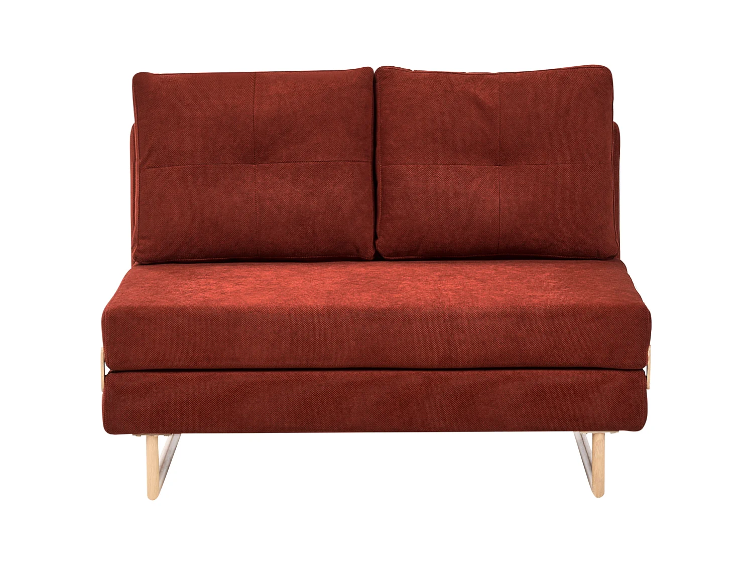 Canapé-lit 2 places JERSLEV Tissu Rouge
