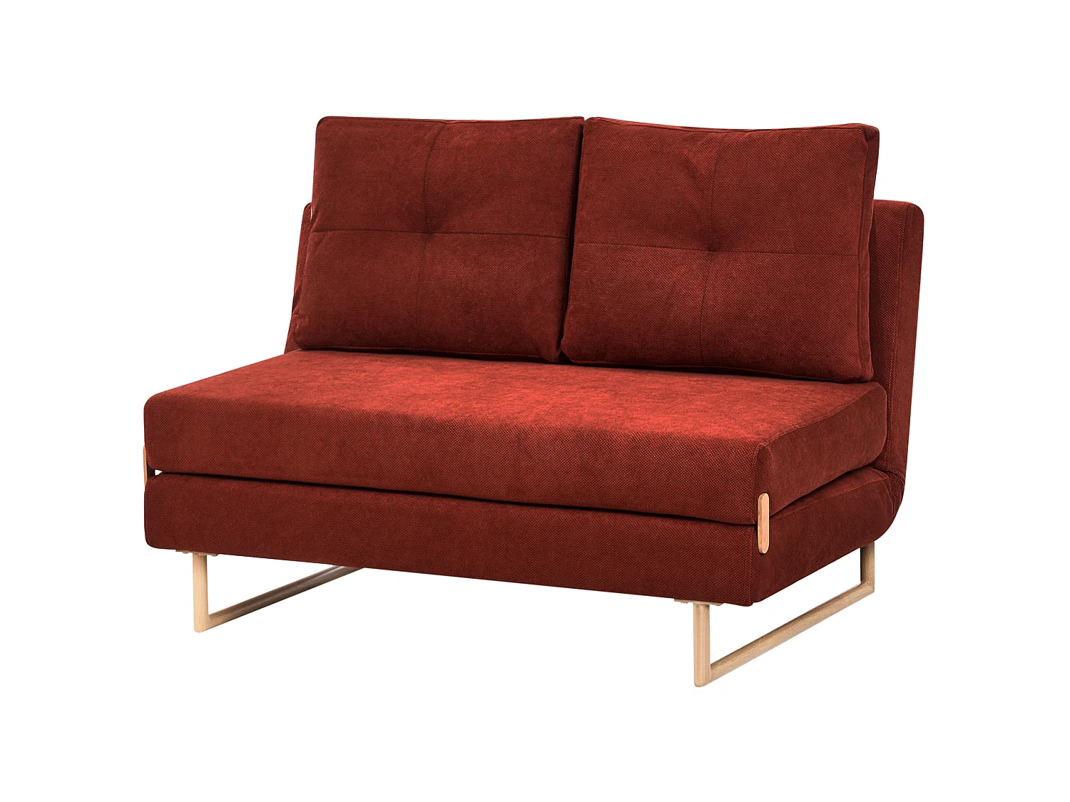 Sofa Bed 2 Seater JERSLEV Fabric Red