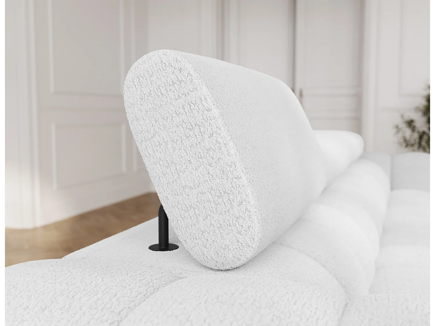 Schlafsofa/Stoffbezug/Schlaffunktion/Weiss