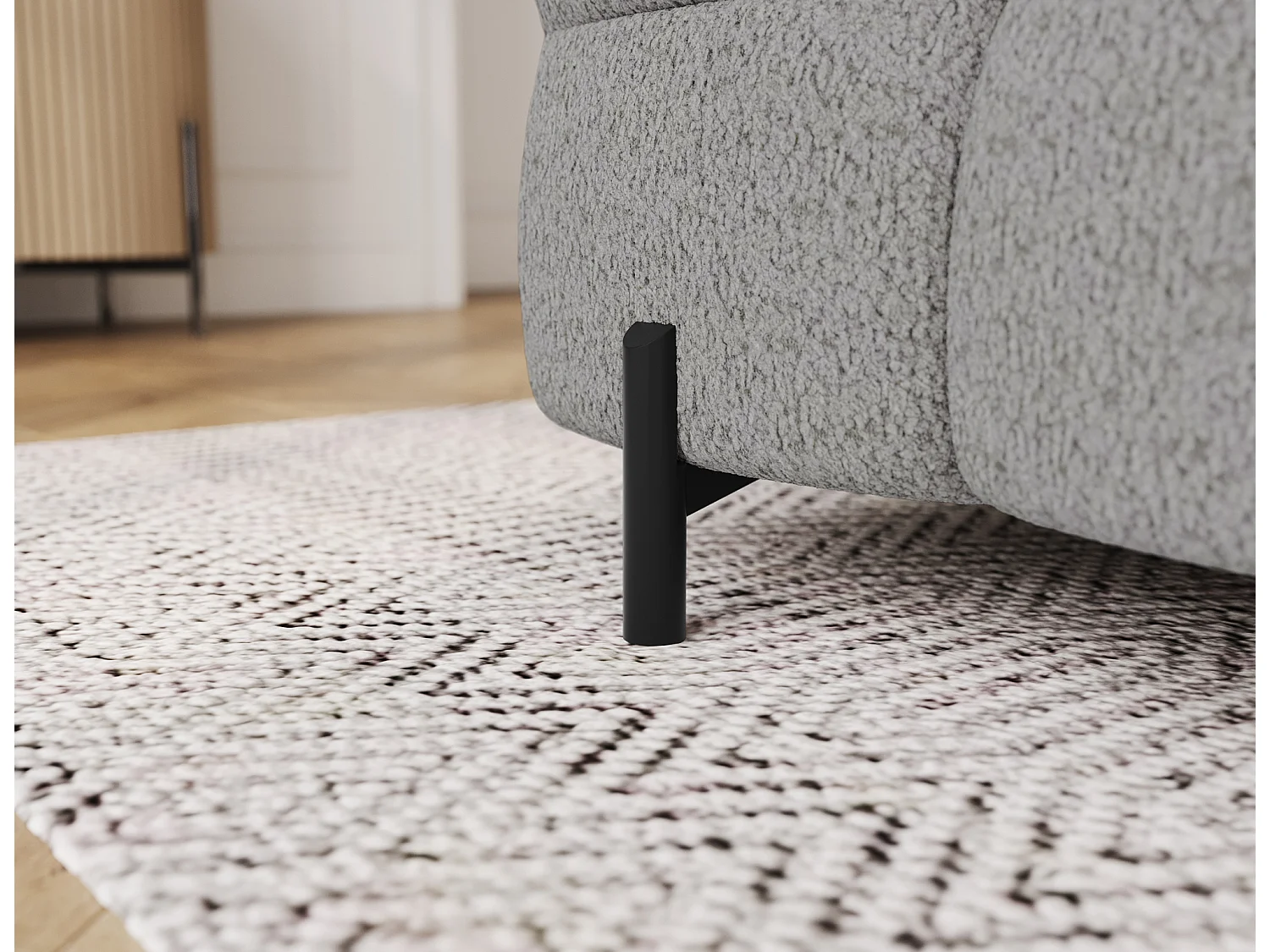 Canapé-lit/revêtement en tissu/fonction couchage/Gris