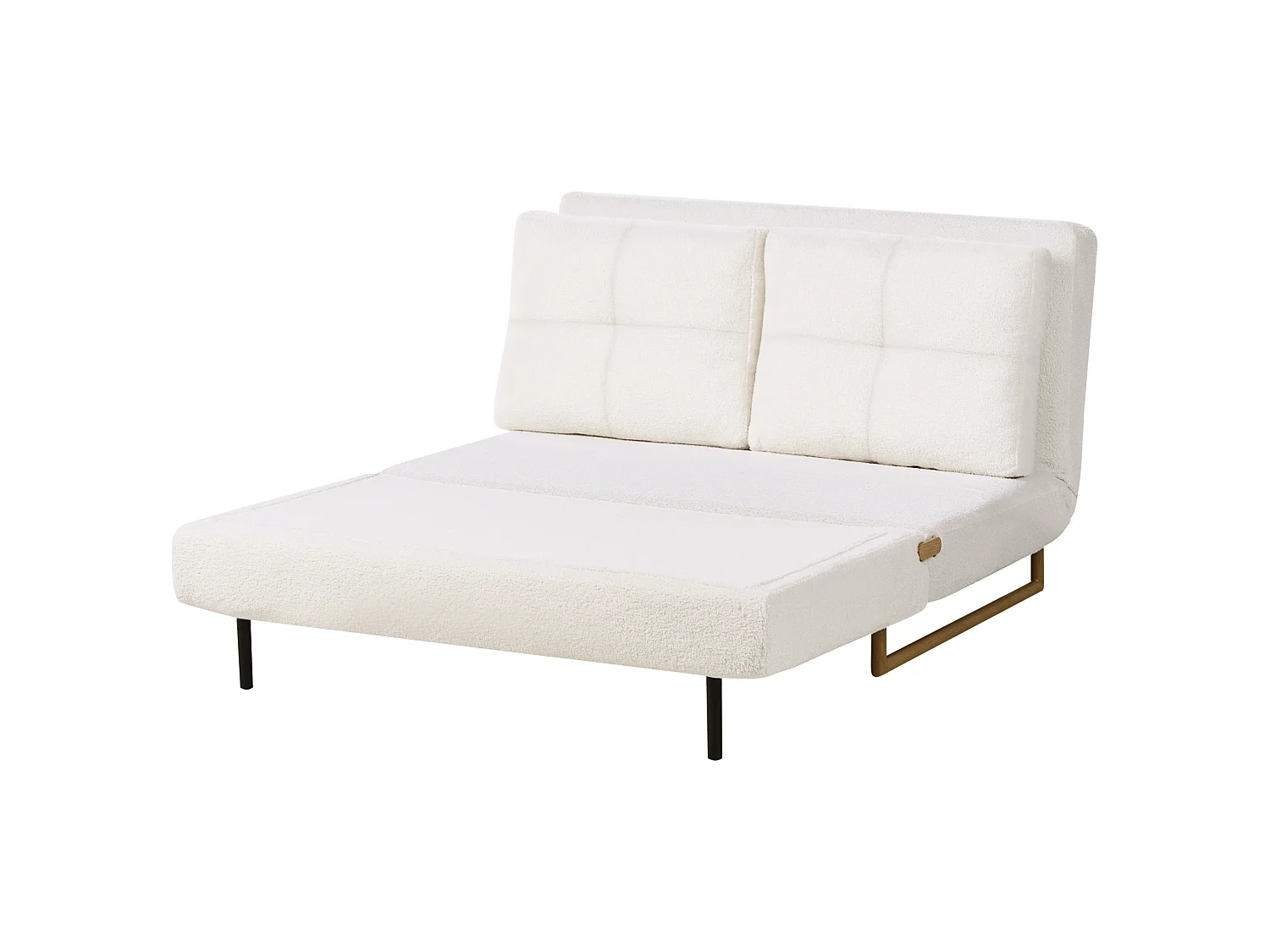 Sofa Bed 2 Seater JERSLEV Boucle Off-White