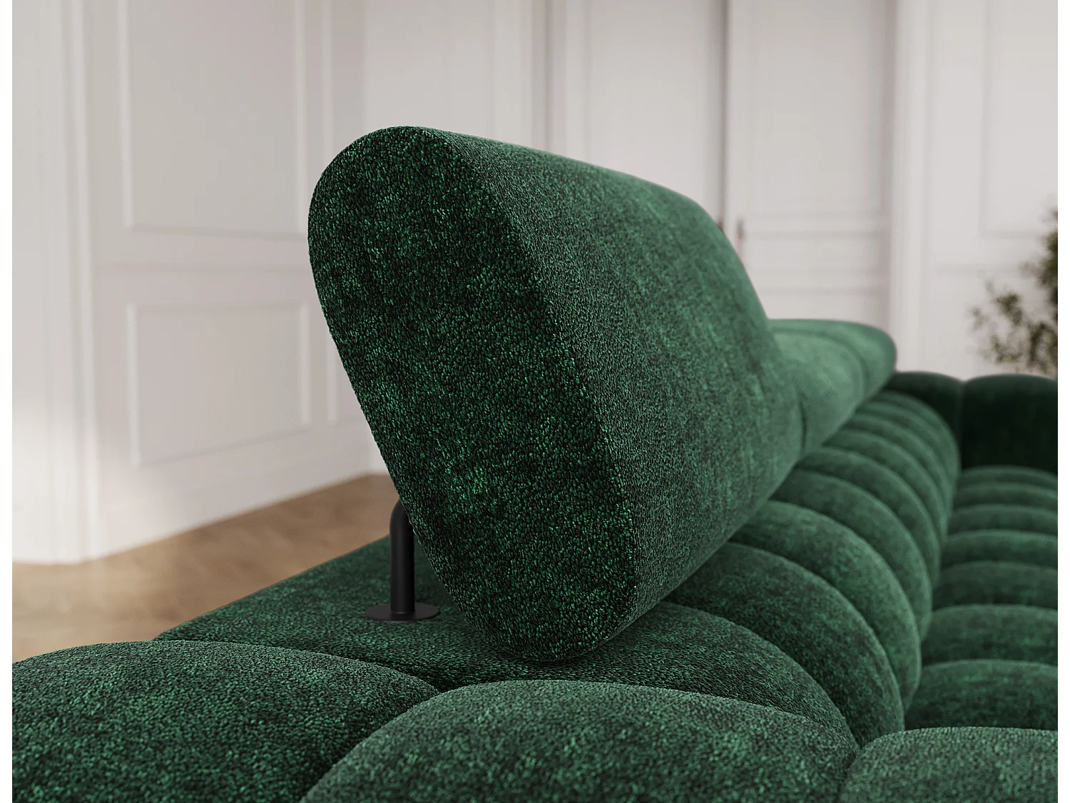 Canapé-lit/revêtement en tissu/fonction couchage/Vert