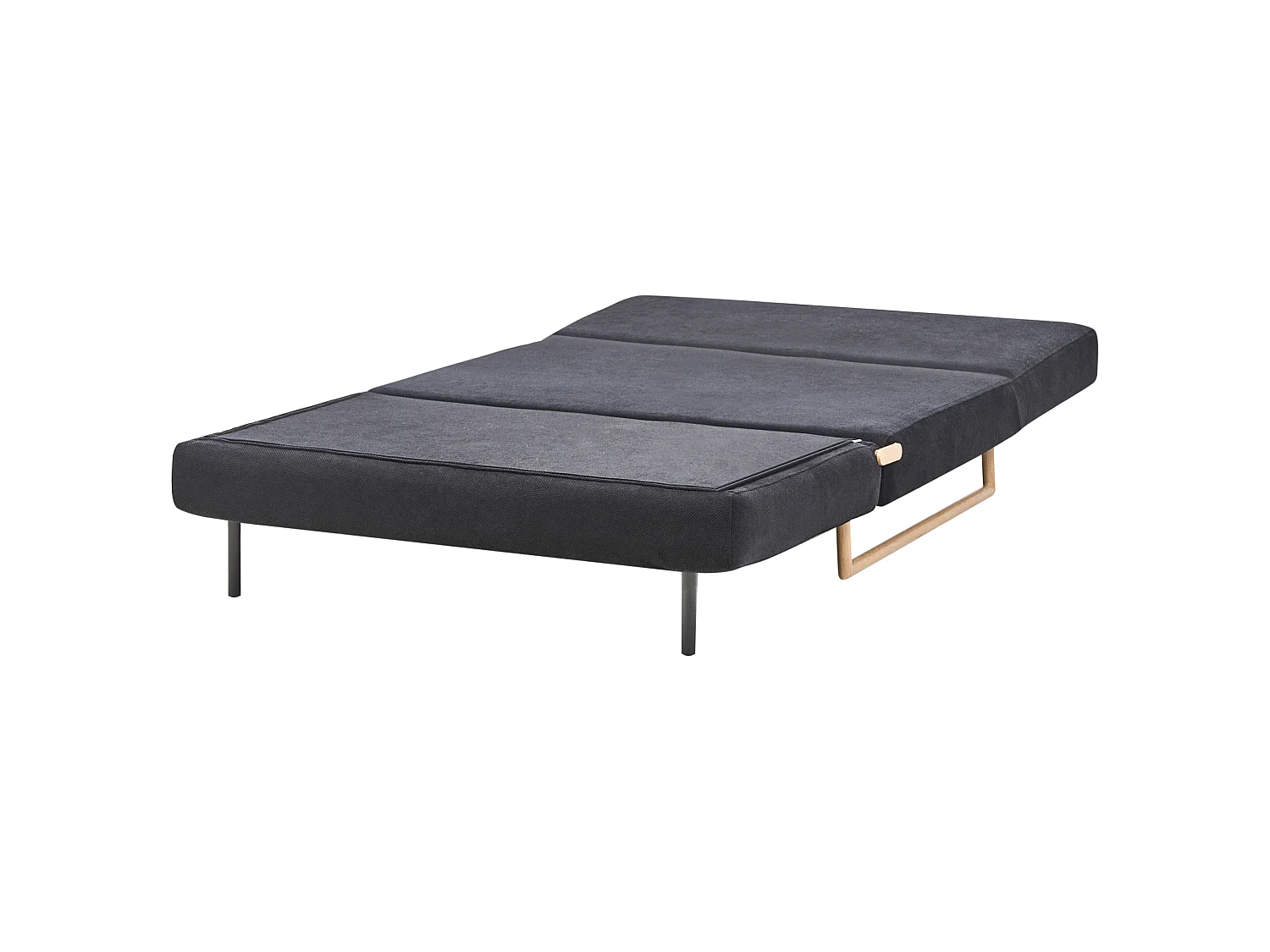 Sofa Bed 2 Seater JERSLEV Fabric Black