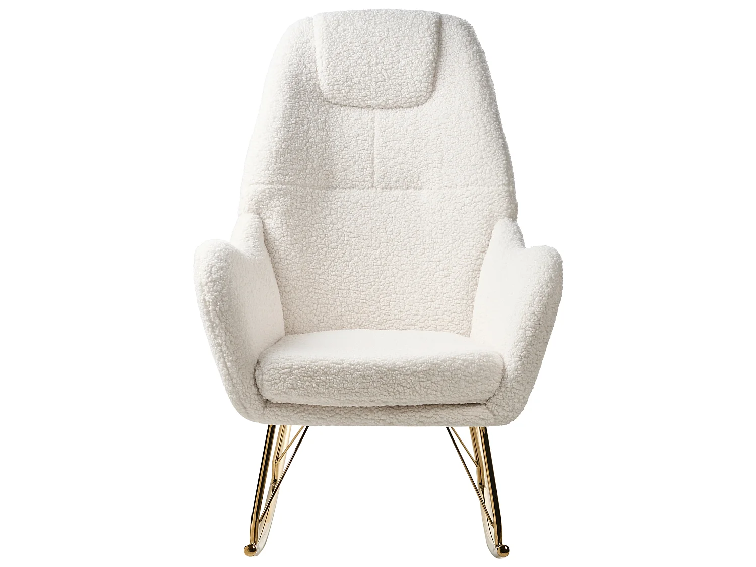 Fauteuil à bascule GULSELE Bouclé Blanc cassé