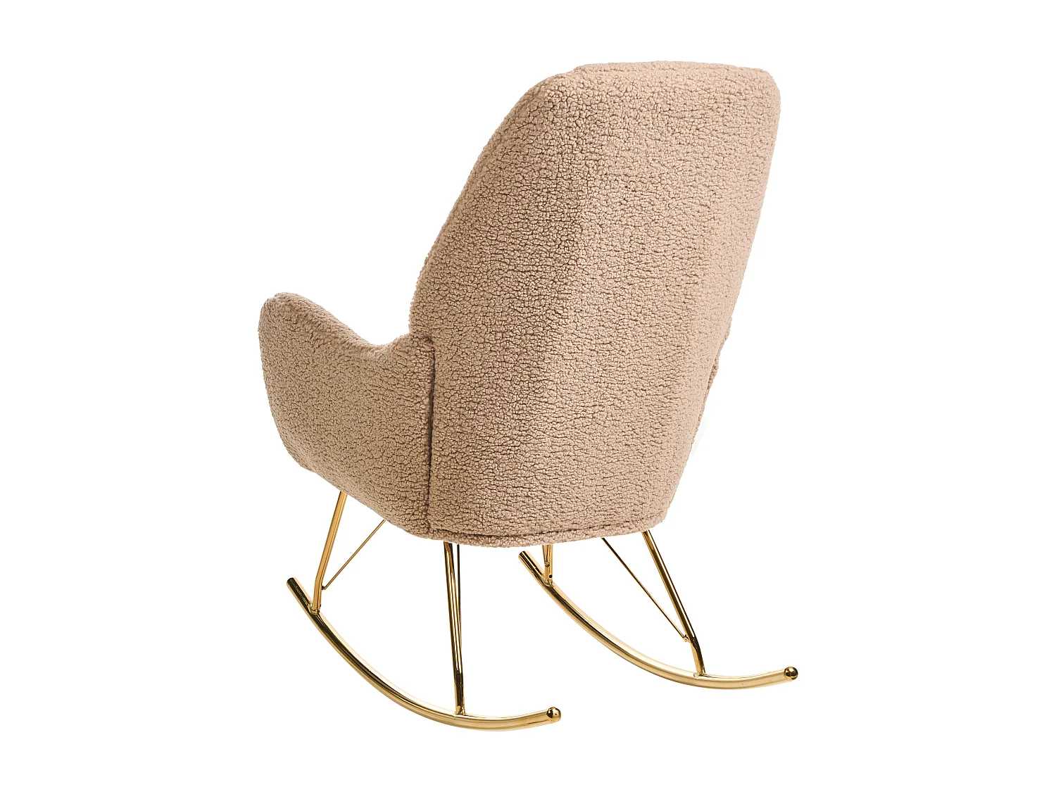 Fauteuil à bascule GULSELE Bouclé Beige