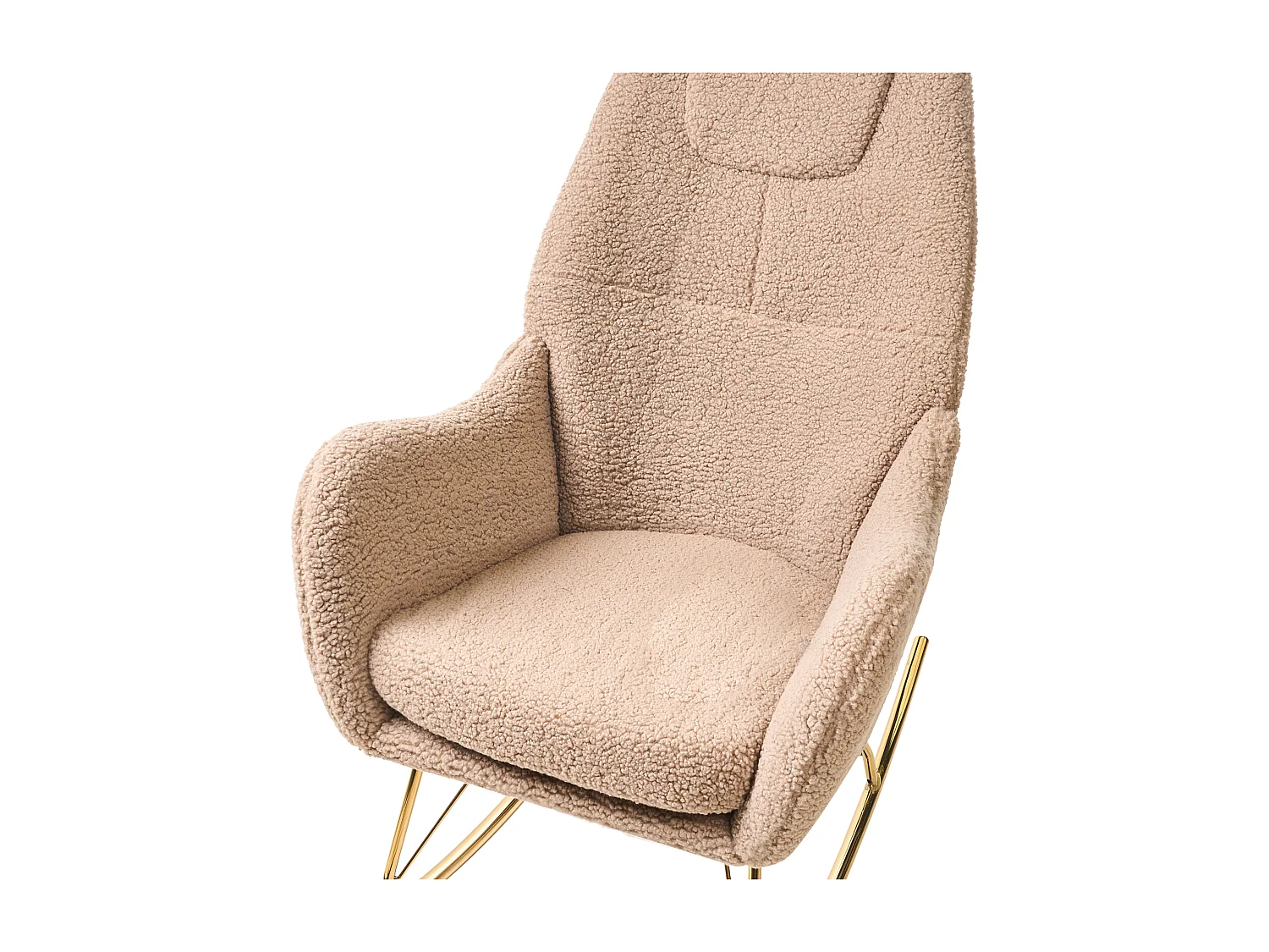 Fauteuil à bascule GULSELE Bouclé Beige