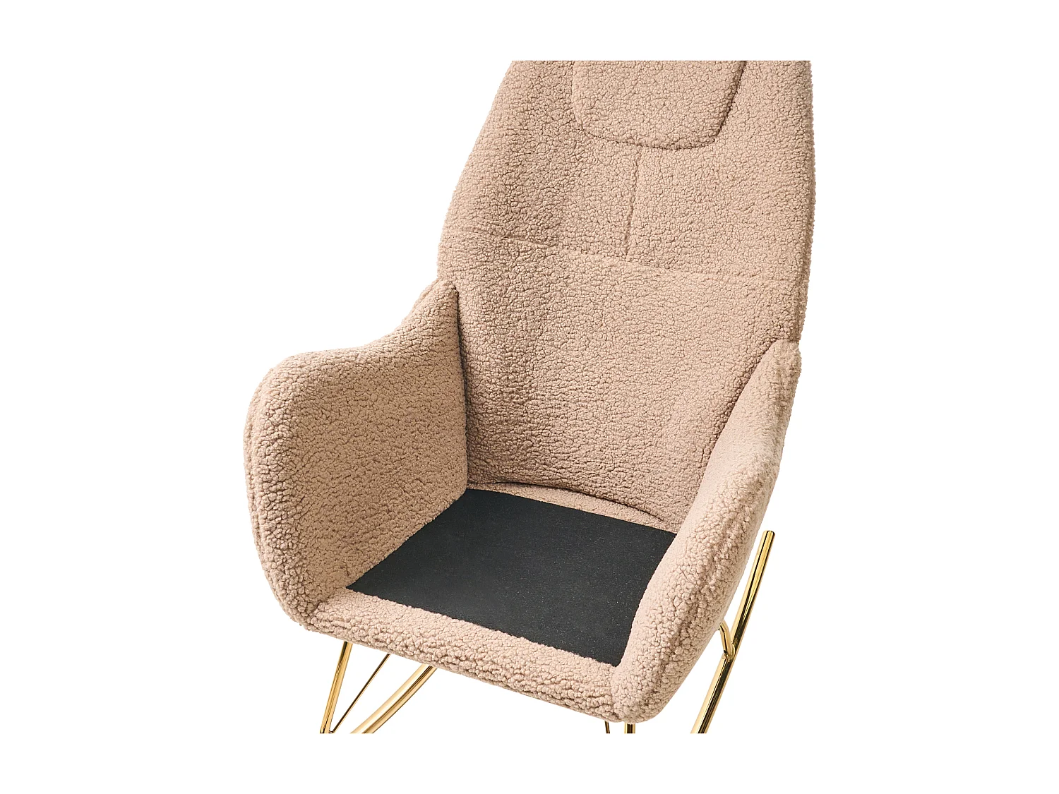 Fauteuil à bascule GULSELE Bouclé Beige