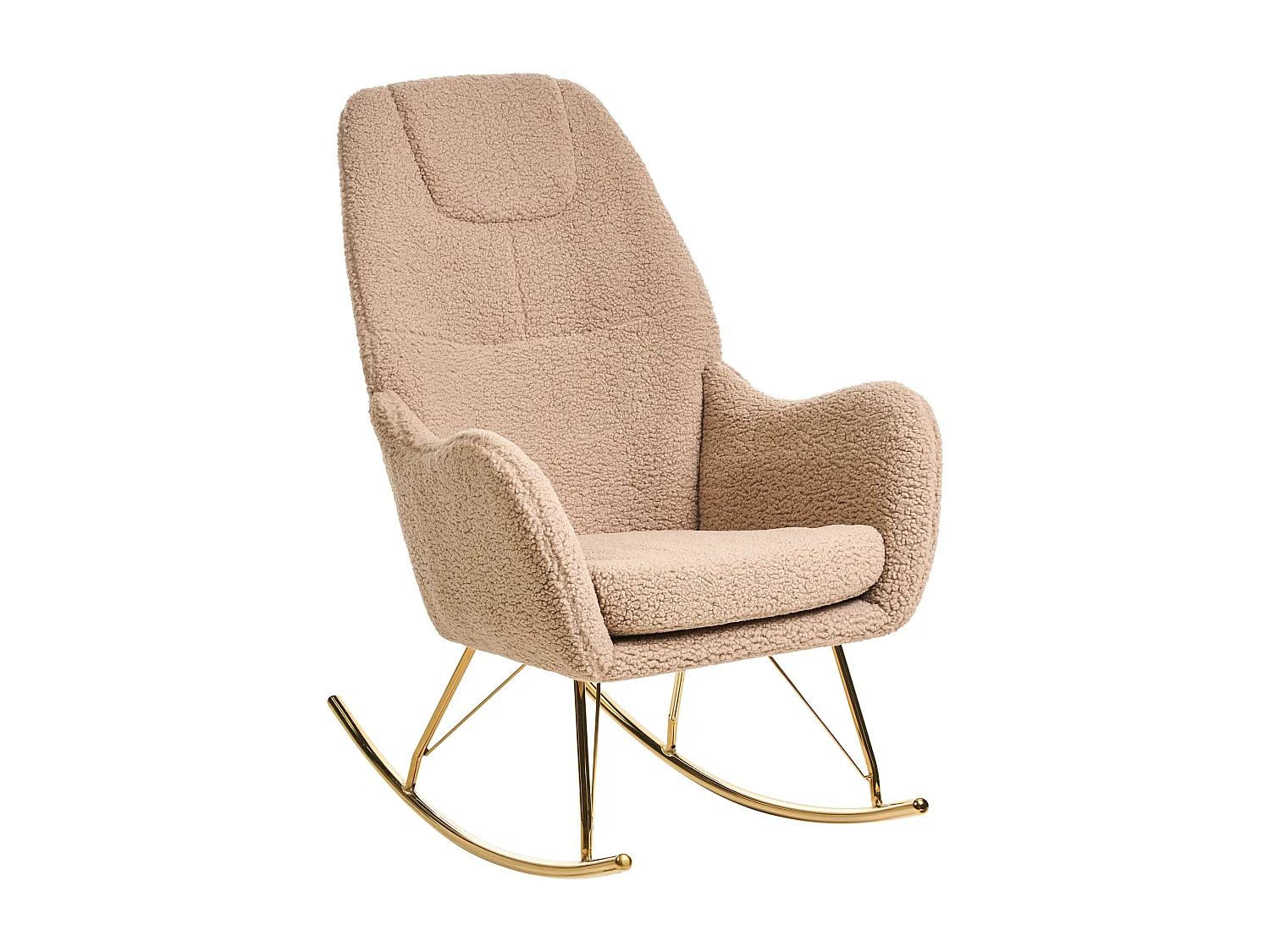 Fauteuil à bascule GULSELE Bouclé Beige