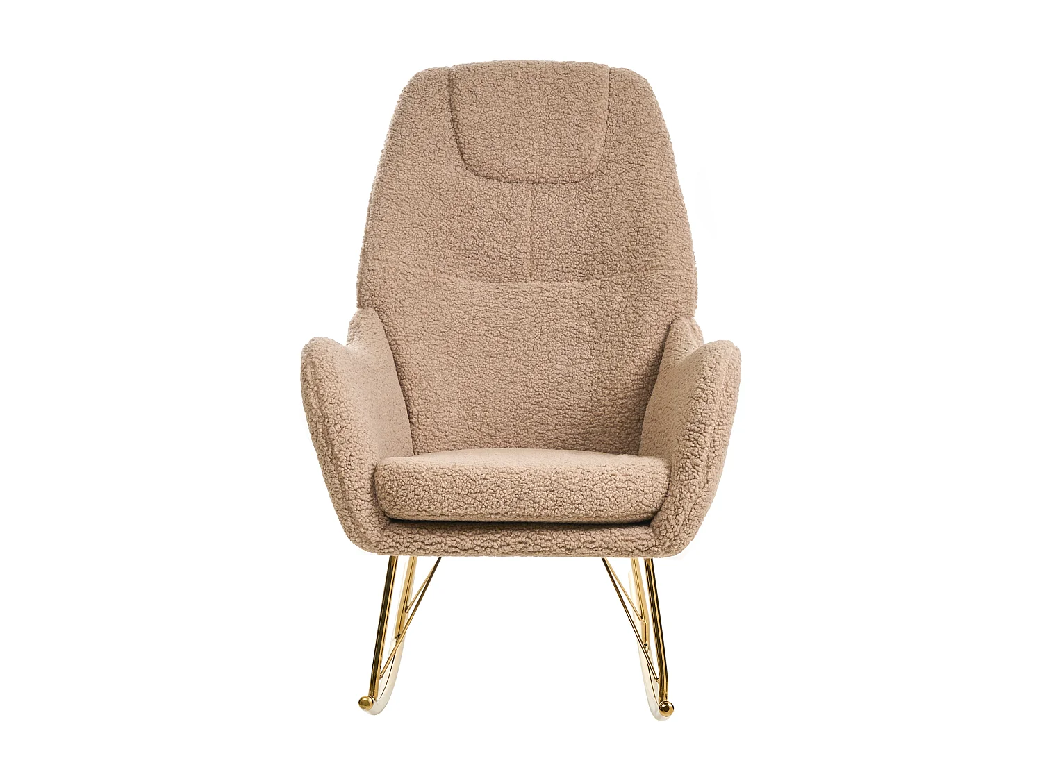 Fauteuil à bascule GULSELE Bouclé Beige