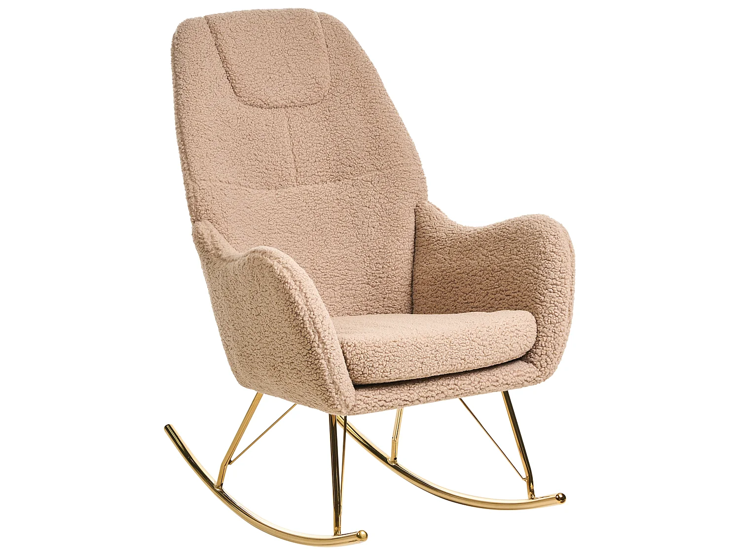 Fauteuil à bascule GULSELE Bouclé Beige