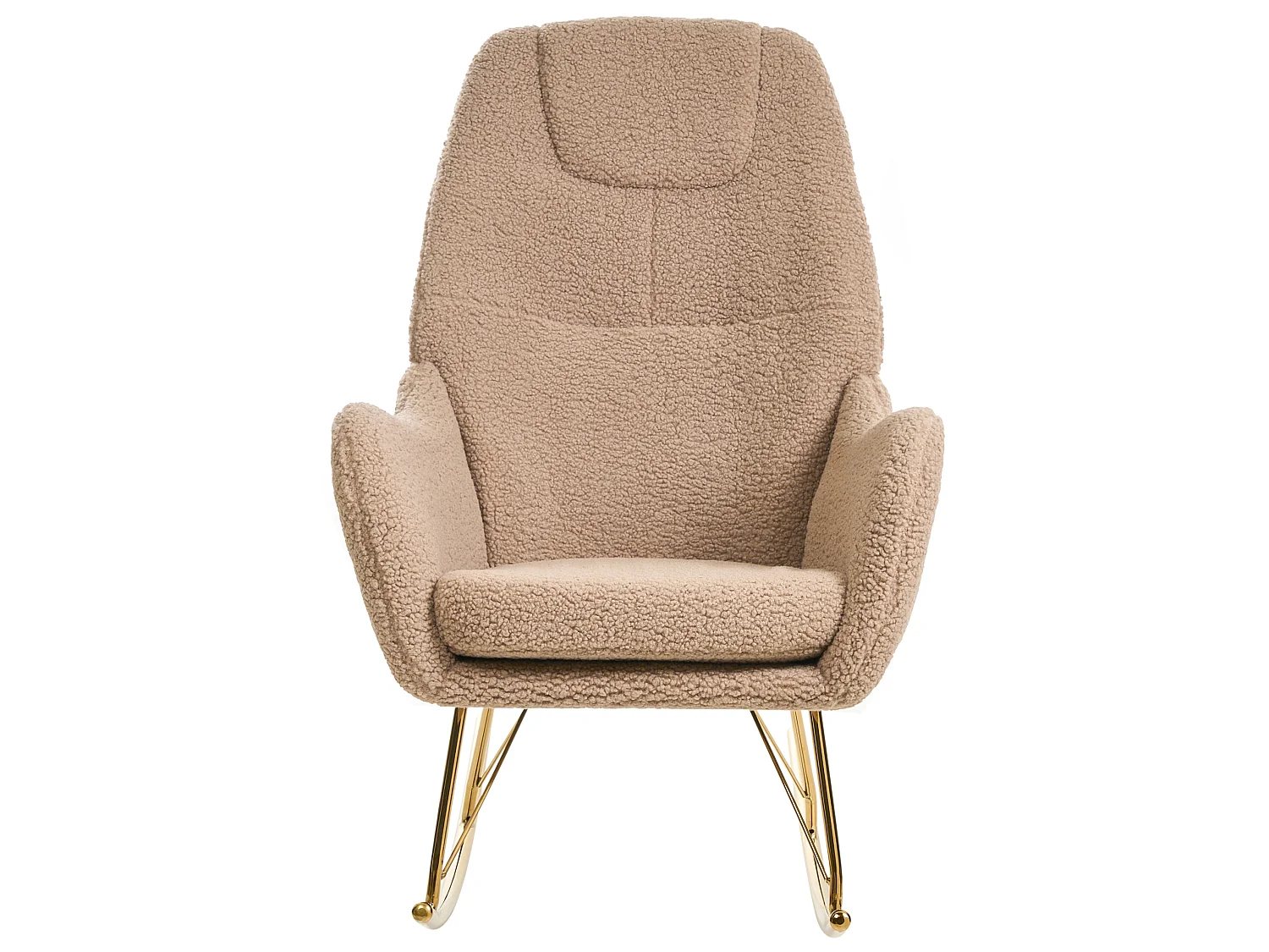 Fauteuil à bascule GULSELE Bouclé Beige