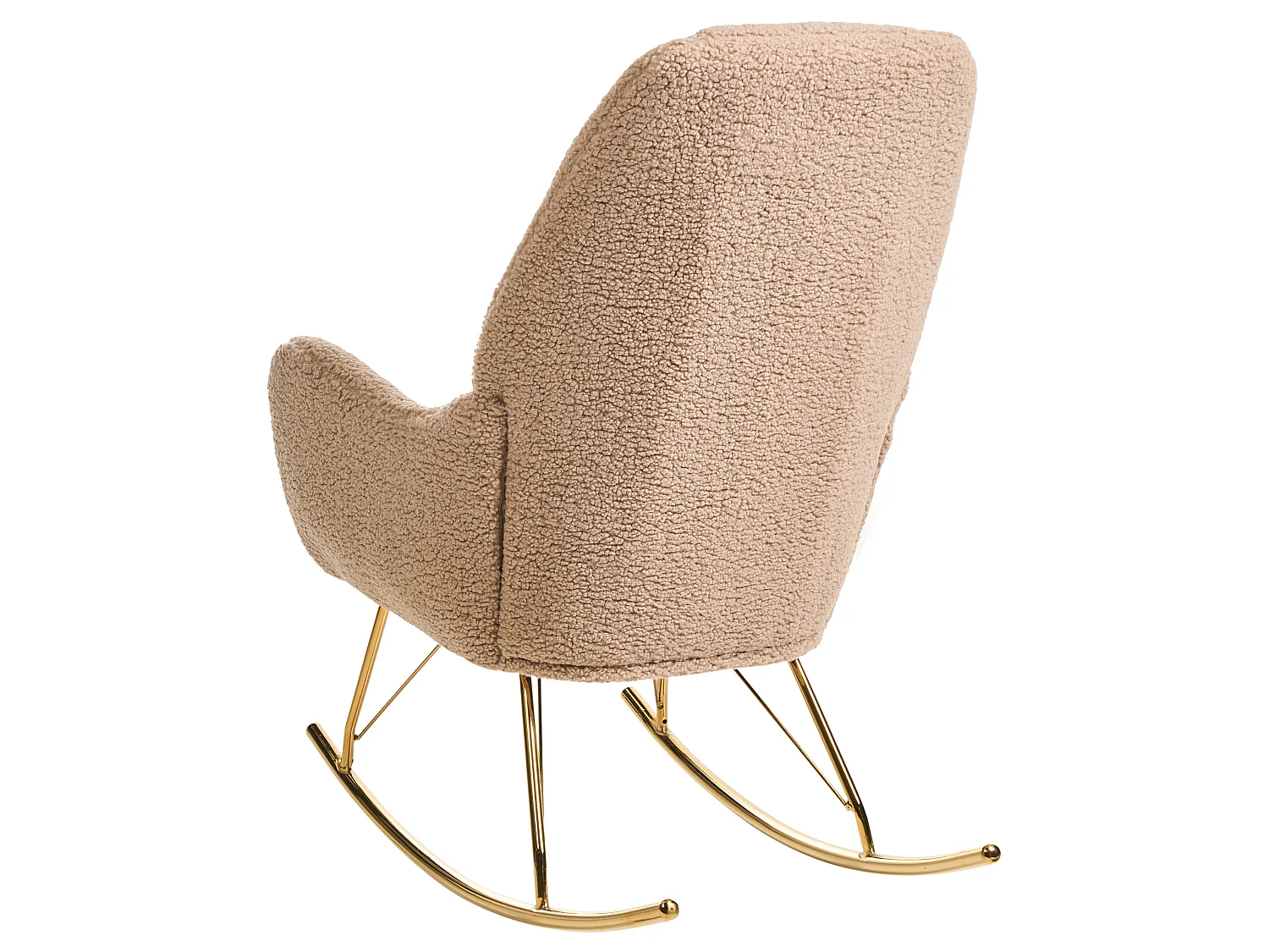 Fauteuil à bascule GULSELE Bouclé Beige