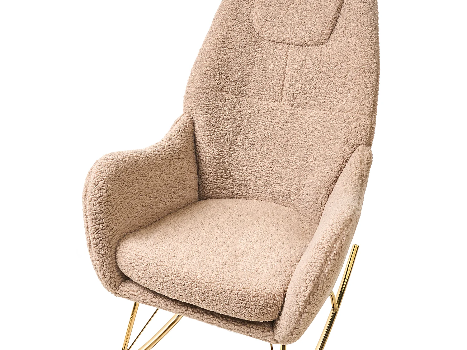 Fauteuil à bascule GULSELE Bouclé Beige