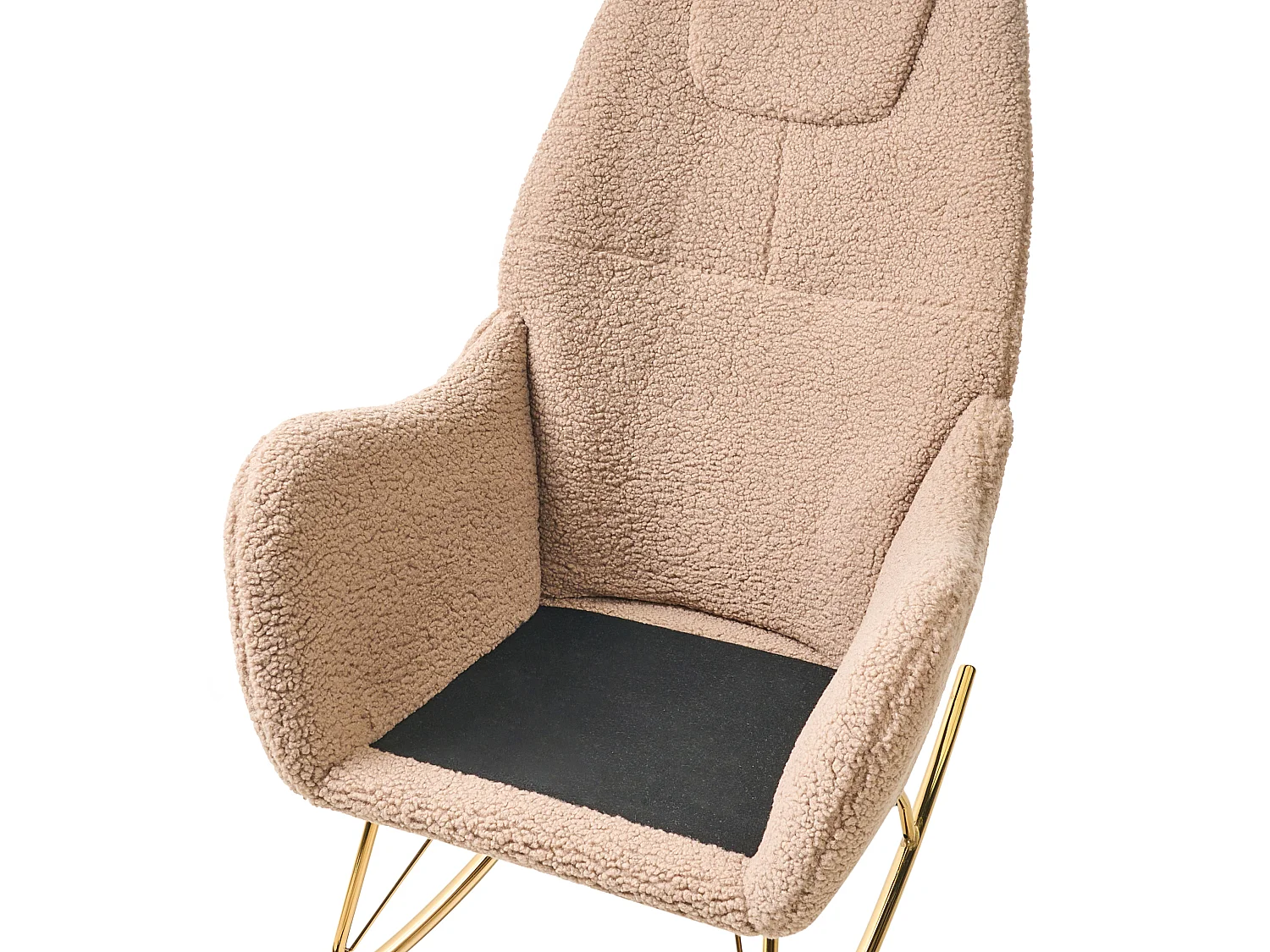 Fauteuil à bascule GULSELE Bouclé Beige