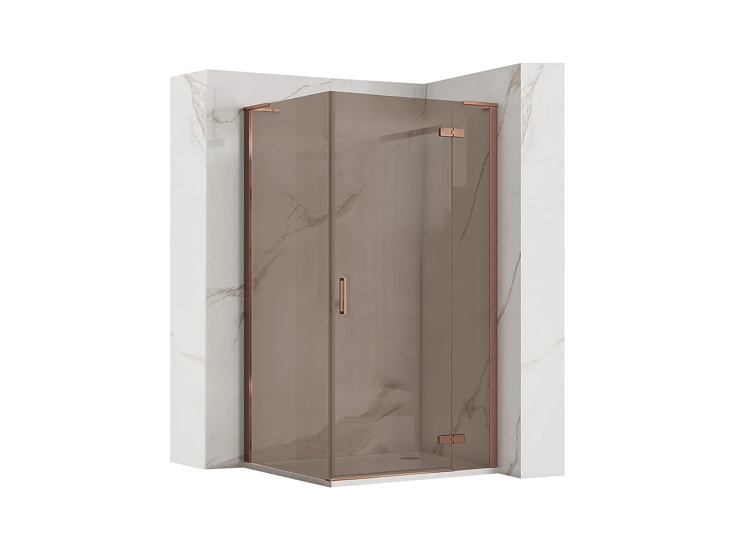 Cabine De Douche Rea Hugo 80X90 Brush Copper