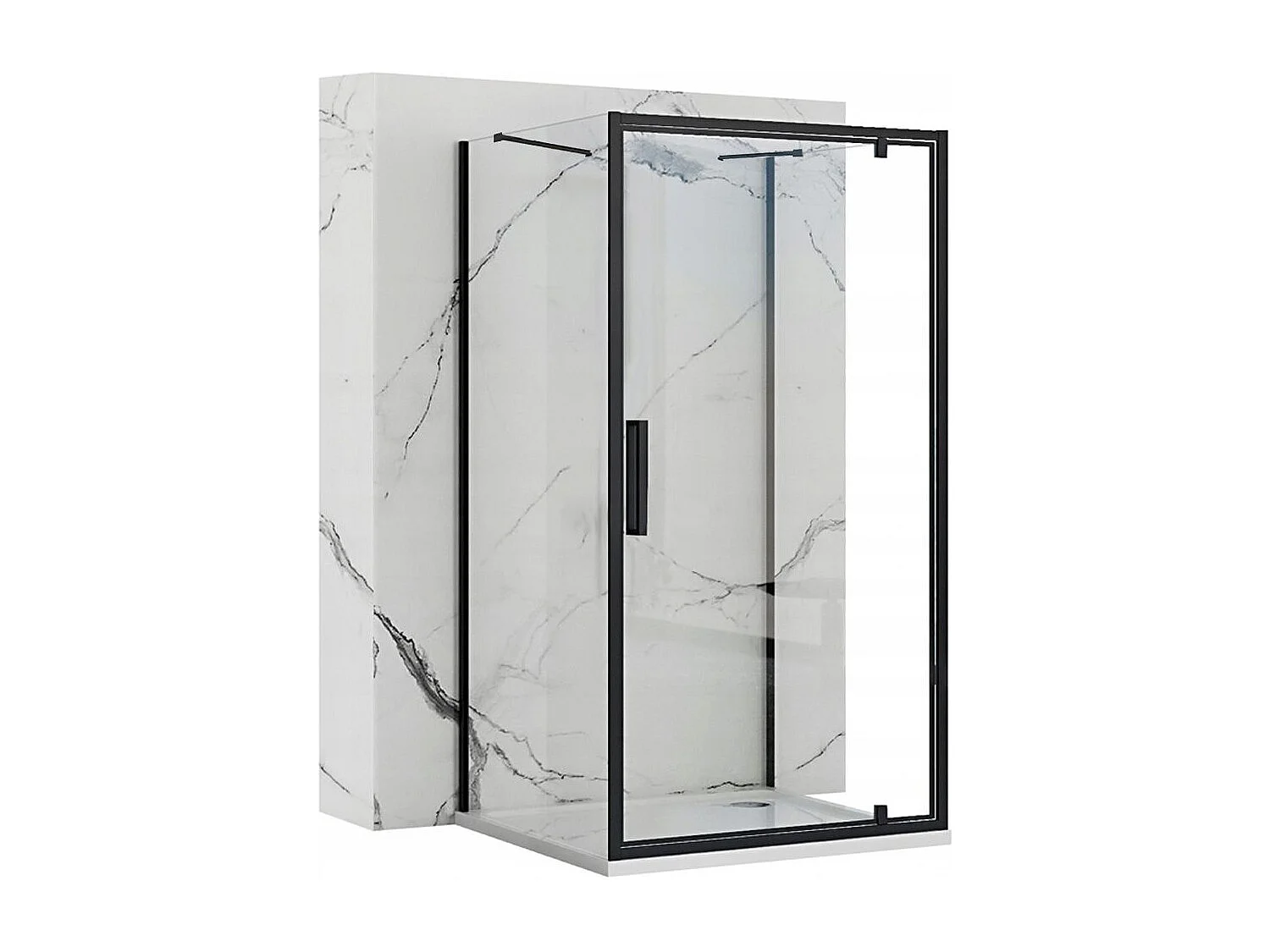 Cabine De Douche Rea Rapid Swing 100x80 Black