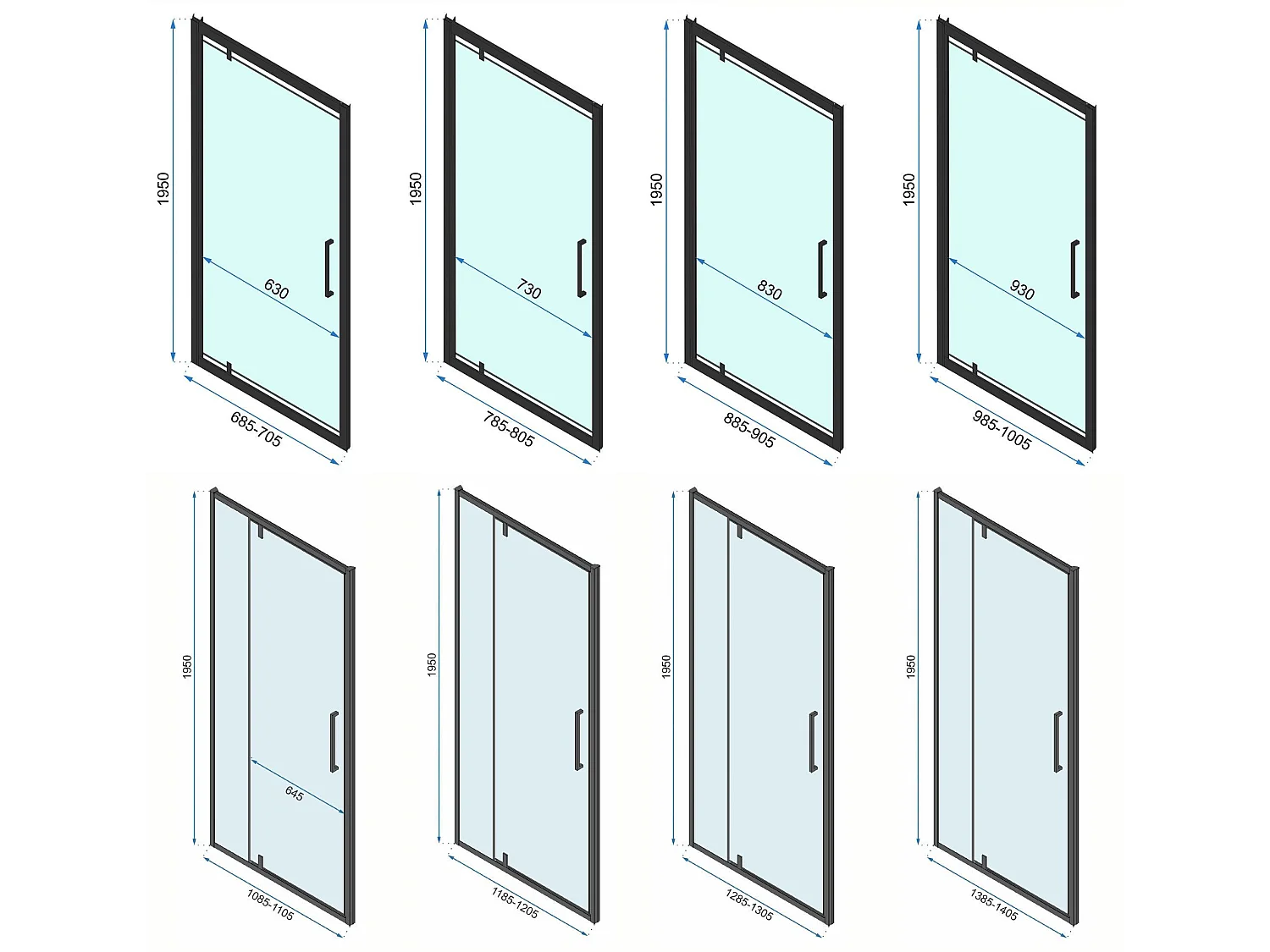 Cabina De Ducha Rea Rapid Swing 100x100 Black