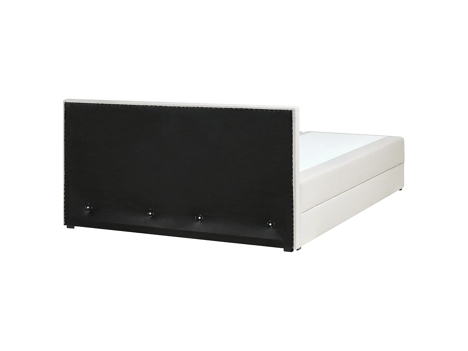 Divan Bed with Storage BARONET Fabric Off-White 180 x 200 cm (EU Super King)