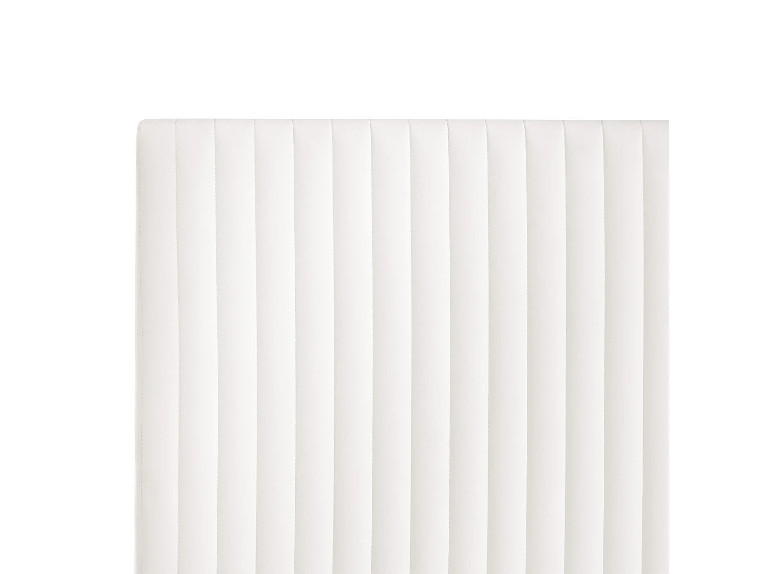 Lit boxspring avec rangement Velours DAME 180 x 200 cm Blanc cassé