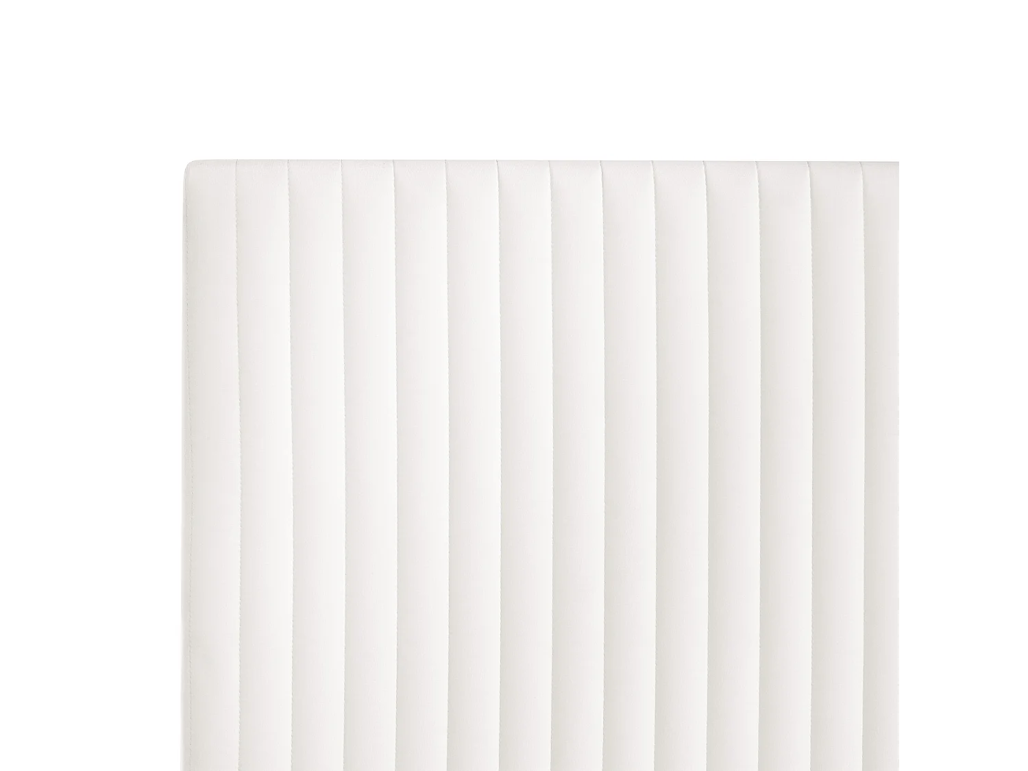 Lit boxspring avec rangement Velours DAME 180 x 200 cm Blanc cassé