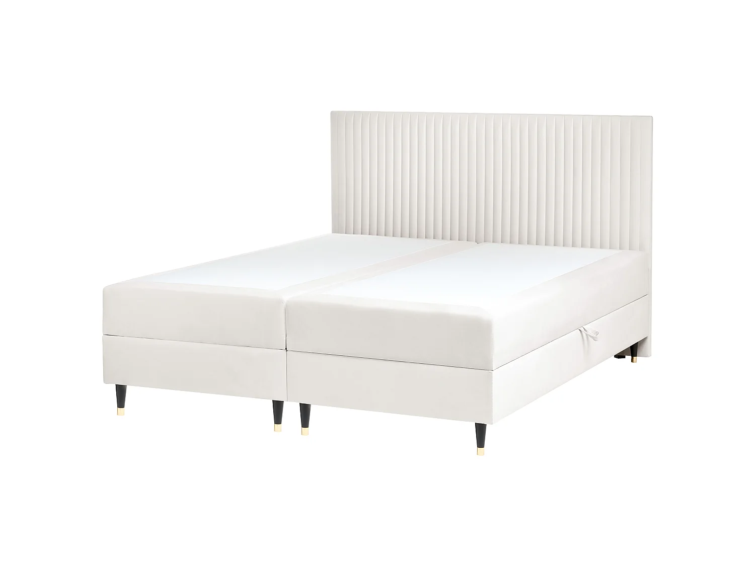 Divan Bed with Storage DAME Velvet Off-White 180 x 200 cm (EU Super King)