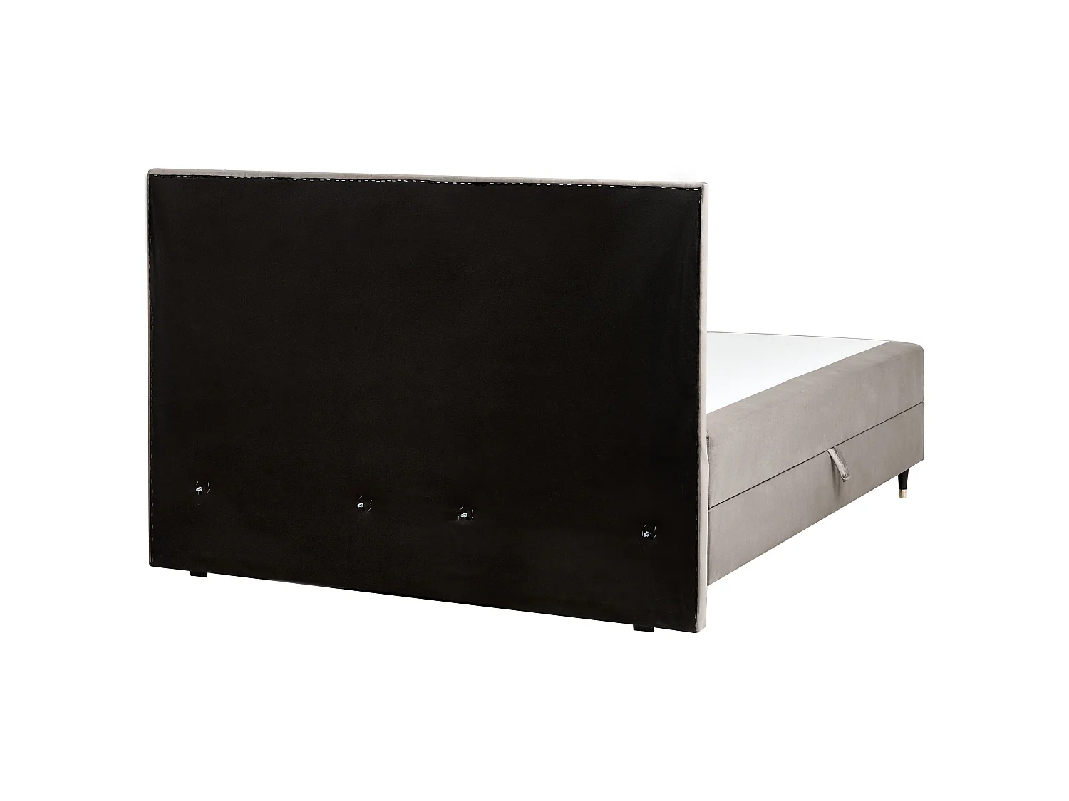 Lit boxspring avec rangement DAME Velours Taupe 180 x 200 cm