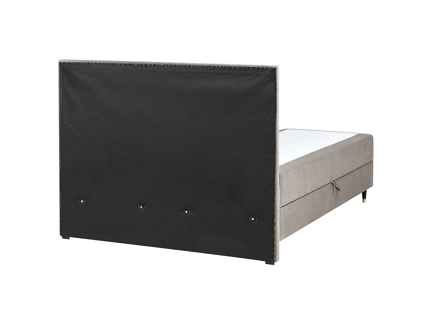 Lit boxspring avec rangement DAME Velours Taupe 160 x 200 cm