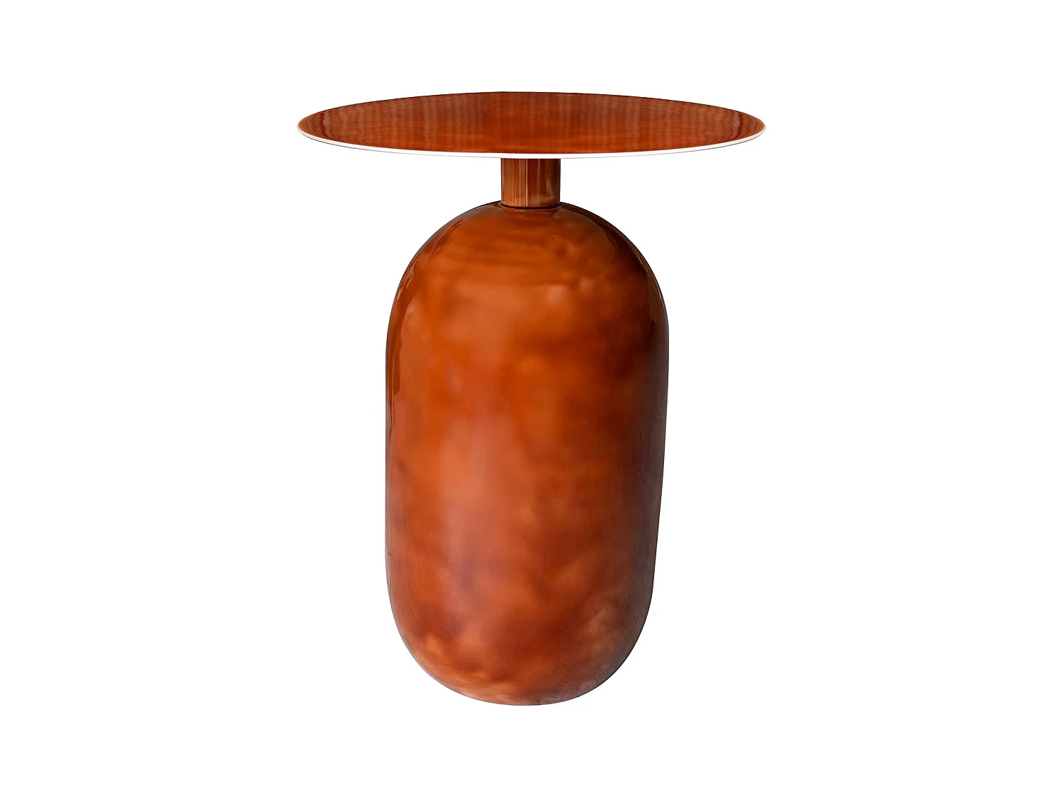 Now's Home - Meuble D'appoint En Metal Emaille Terracotta 40x40x52cm Bodo