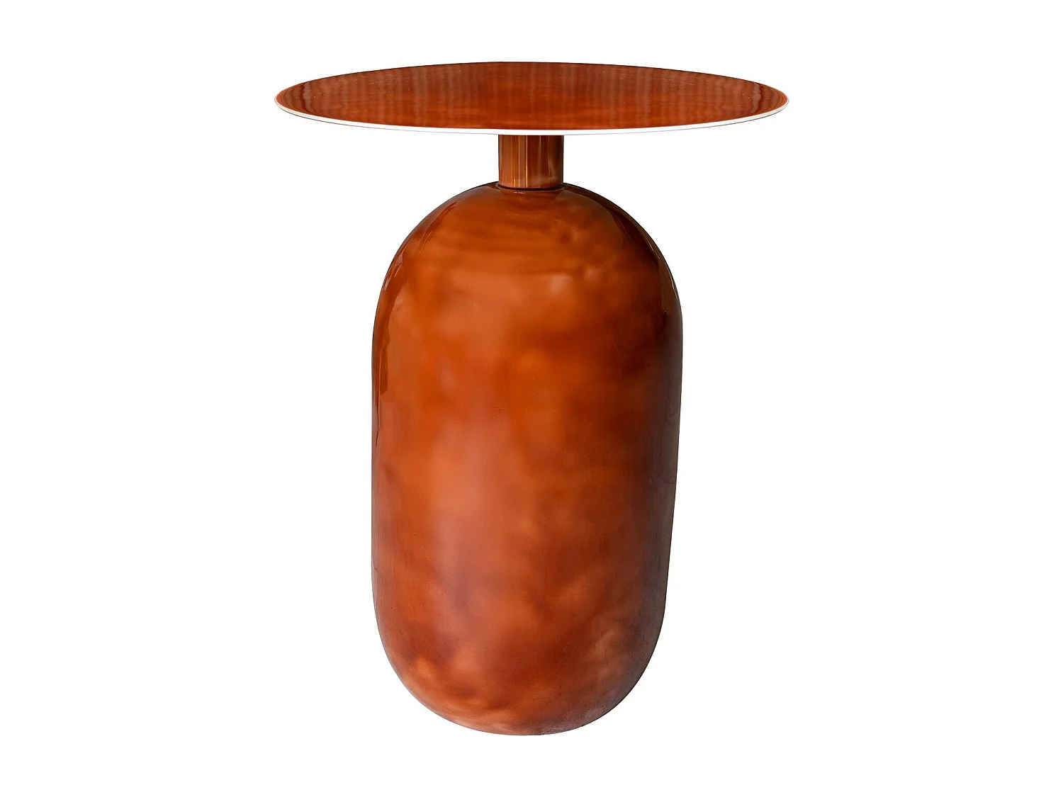 Now's Home - Meuble D'appoint En Métal émaillé Terracotta 40x40x52cm Bodo