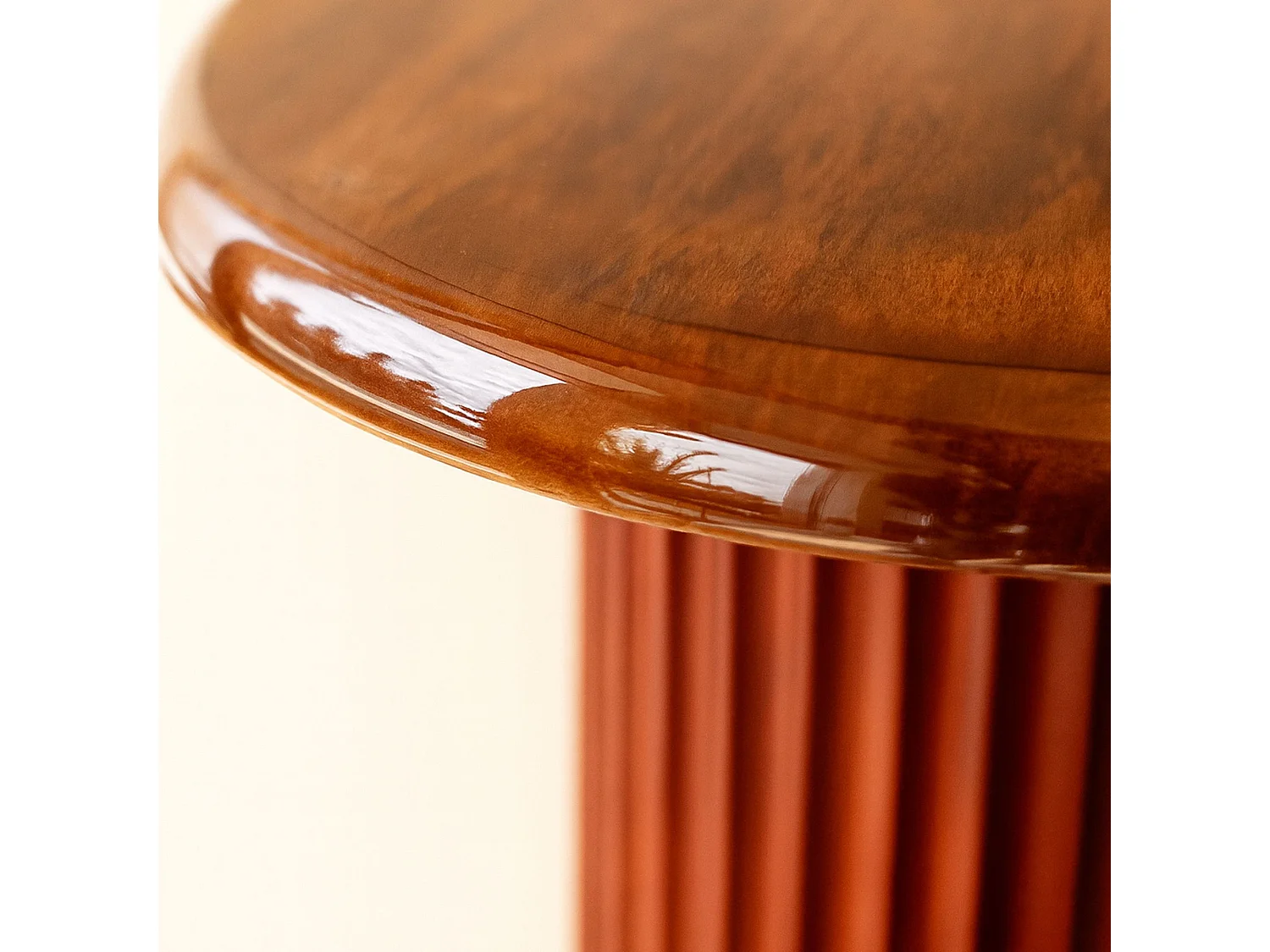 Now's Home - Meuble D'appoint En Bois Manguier/metal Emaille Marron 40x40x42cm Alta