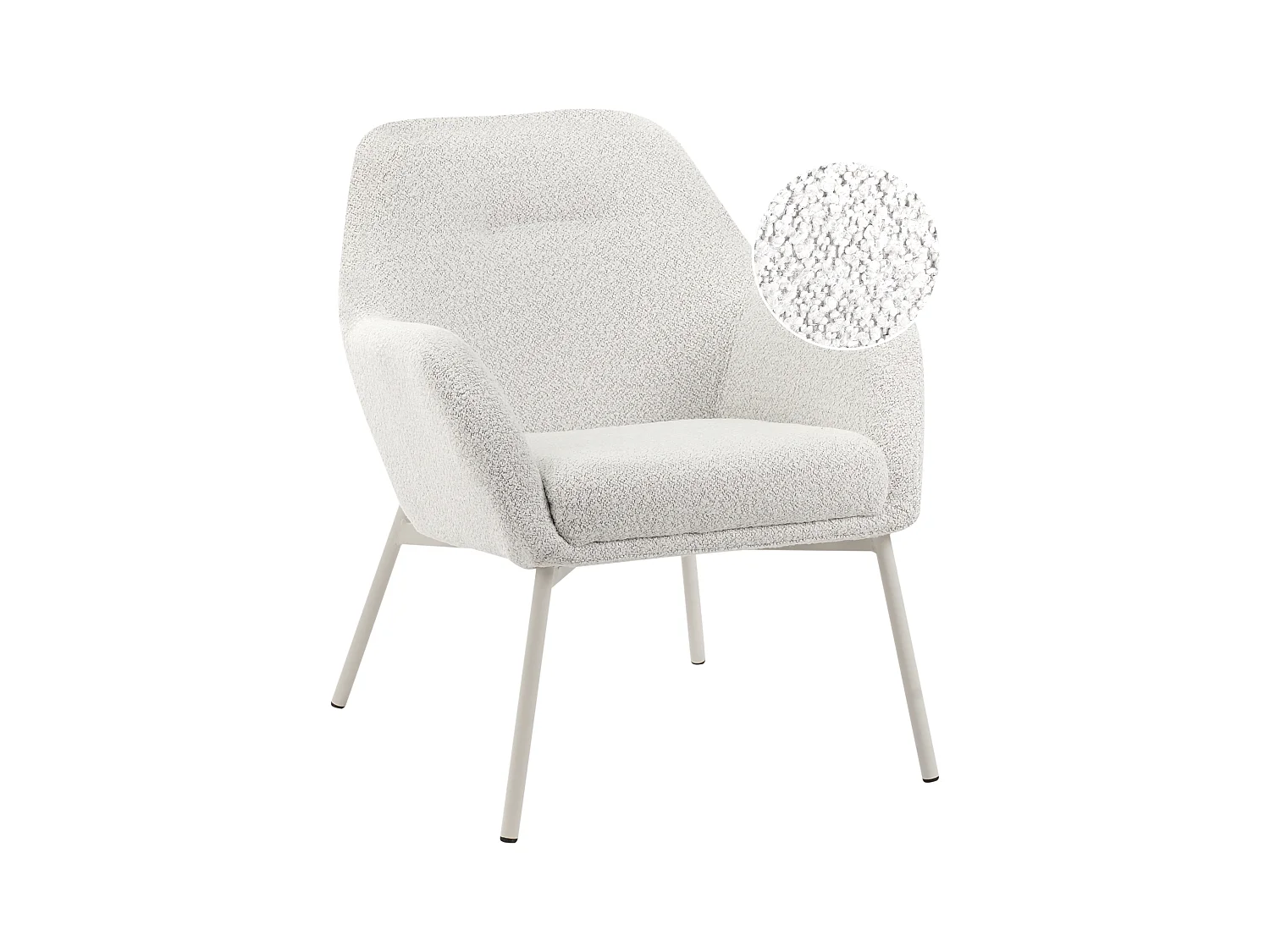 Fauteuil JABRO Tissu Blanc cassé