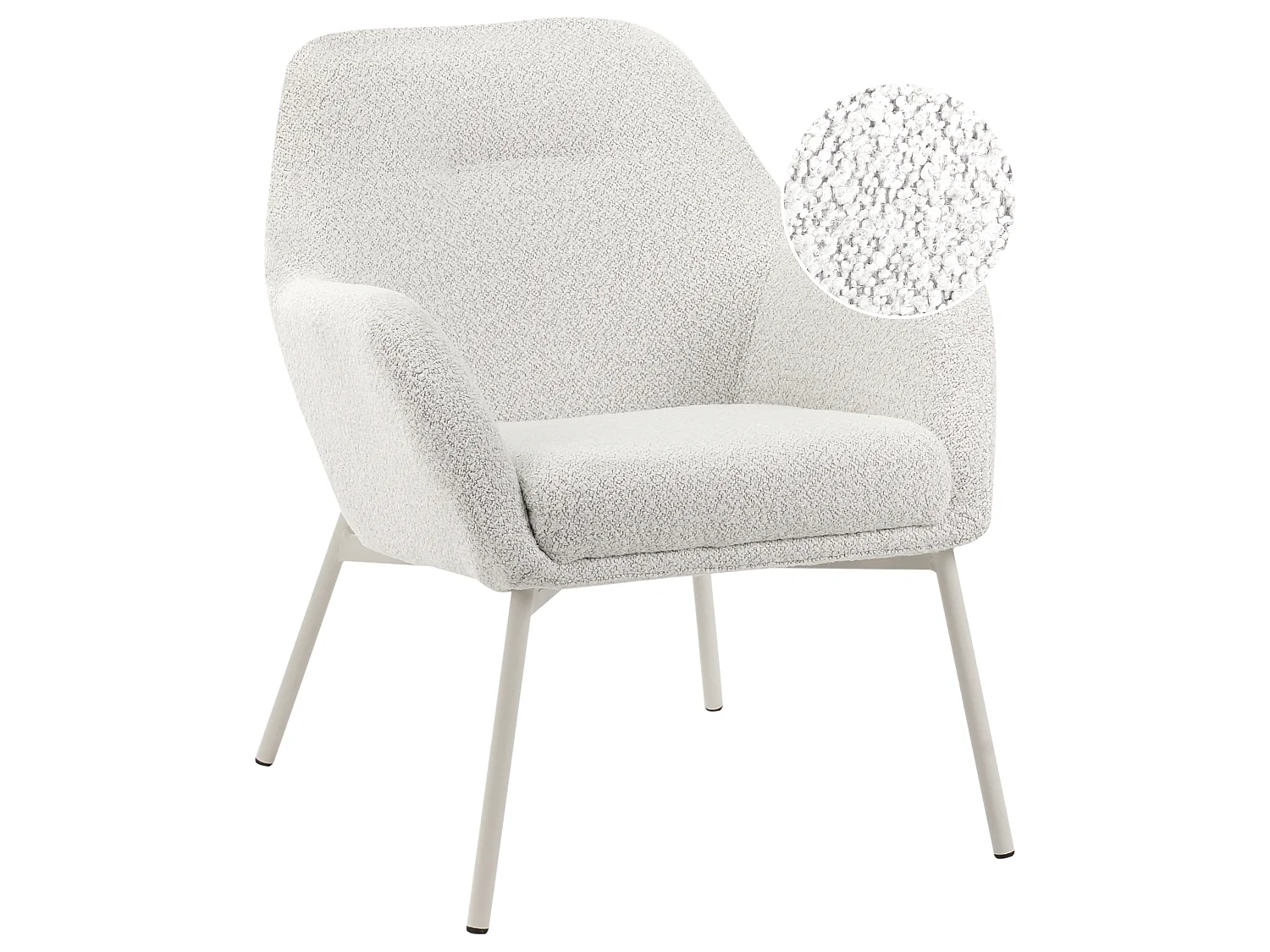 Fauteuil JABRO Tissu Blanc cassé