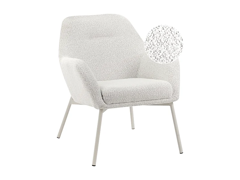 Fauteuil JABRO Tissu Blanc cassé