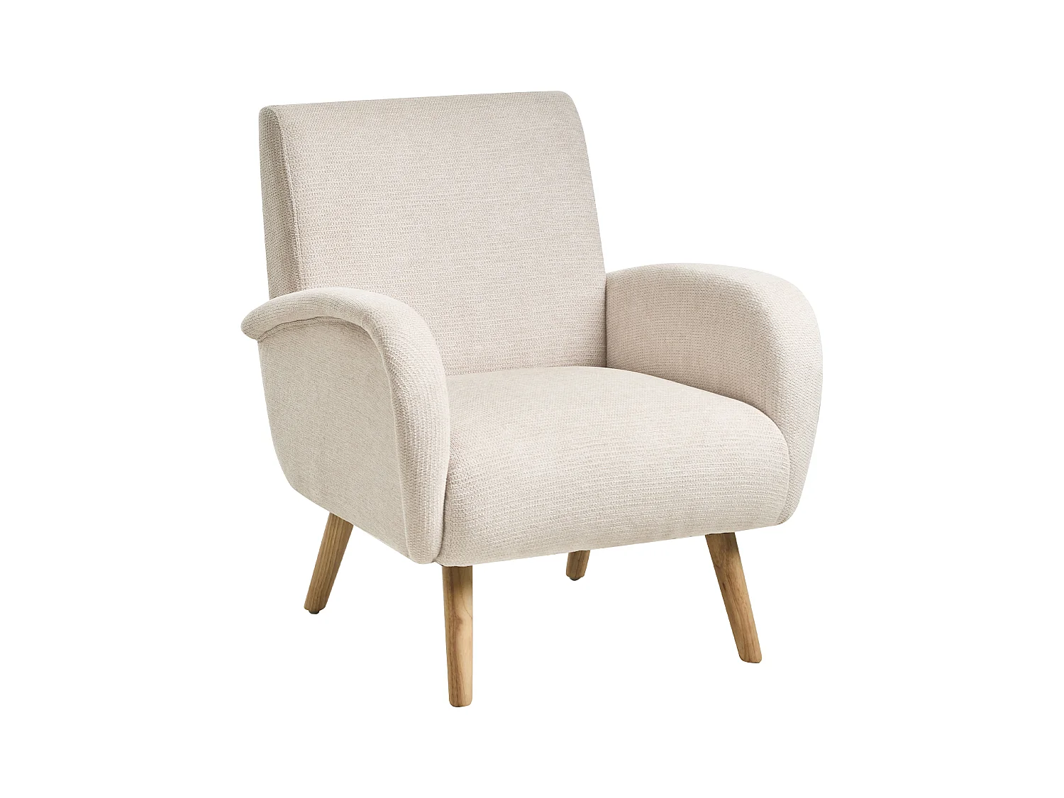 Fauteuil PLASSEN Tissu Beige clair
