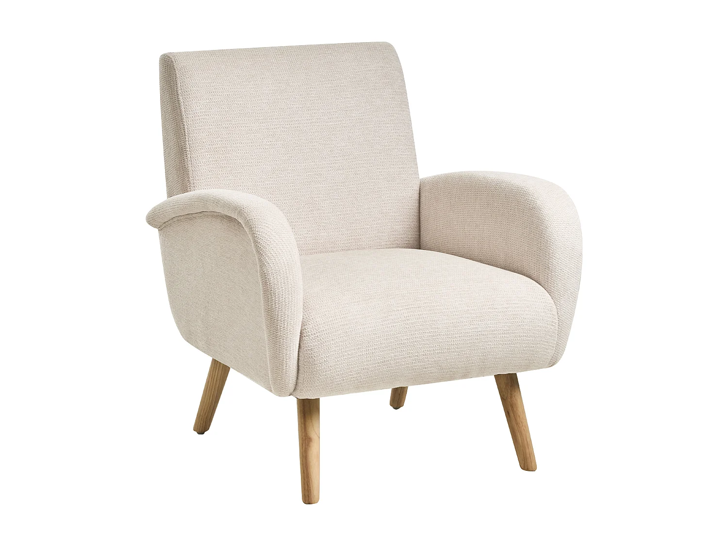 Fauteuil PLASSEN Tissu Beige clair