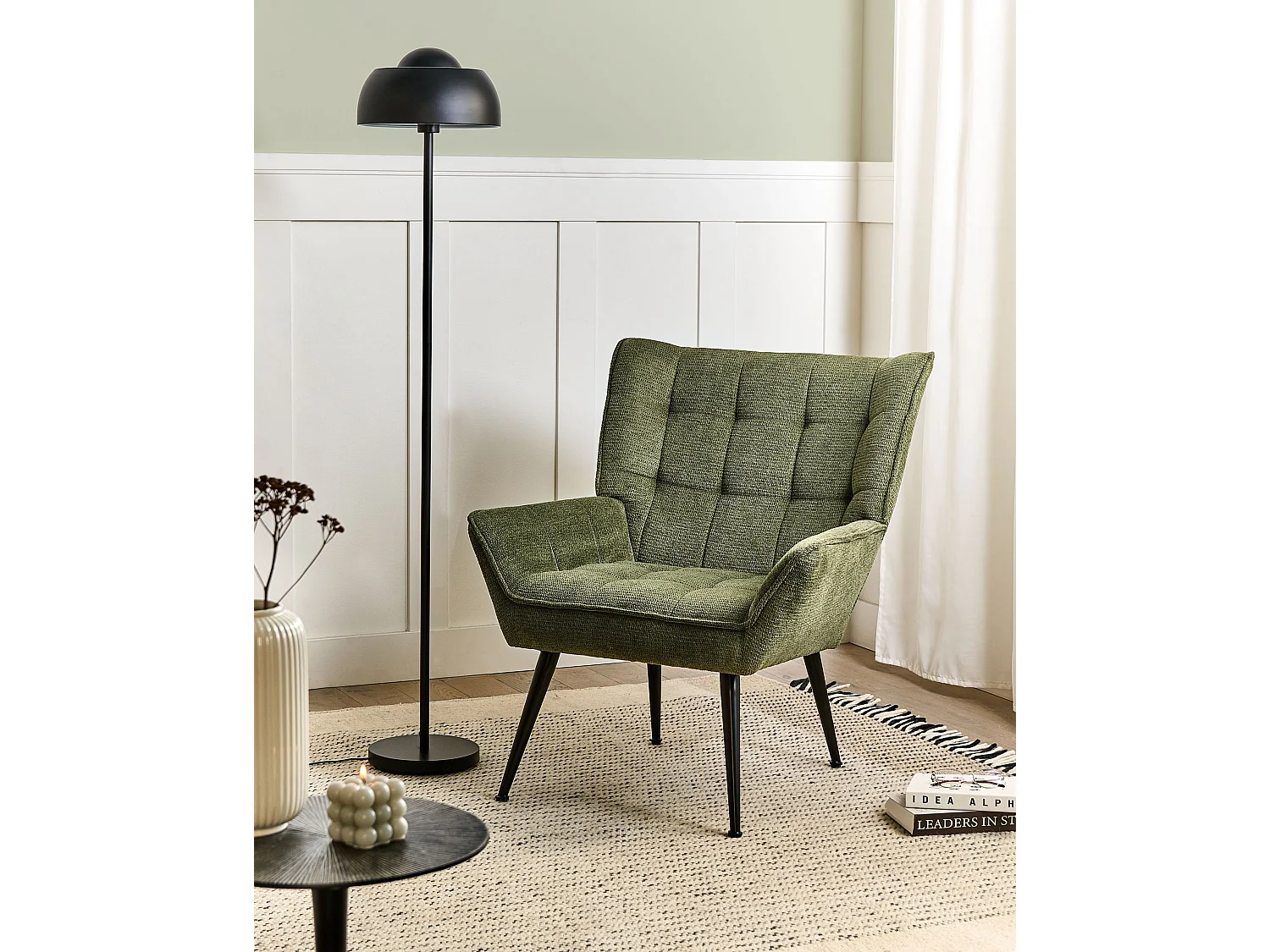 Fauteuil BELLINGMO Tissu Vert