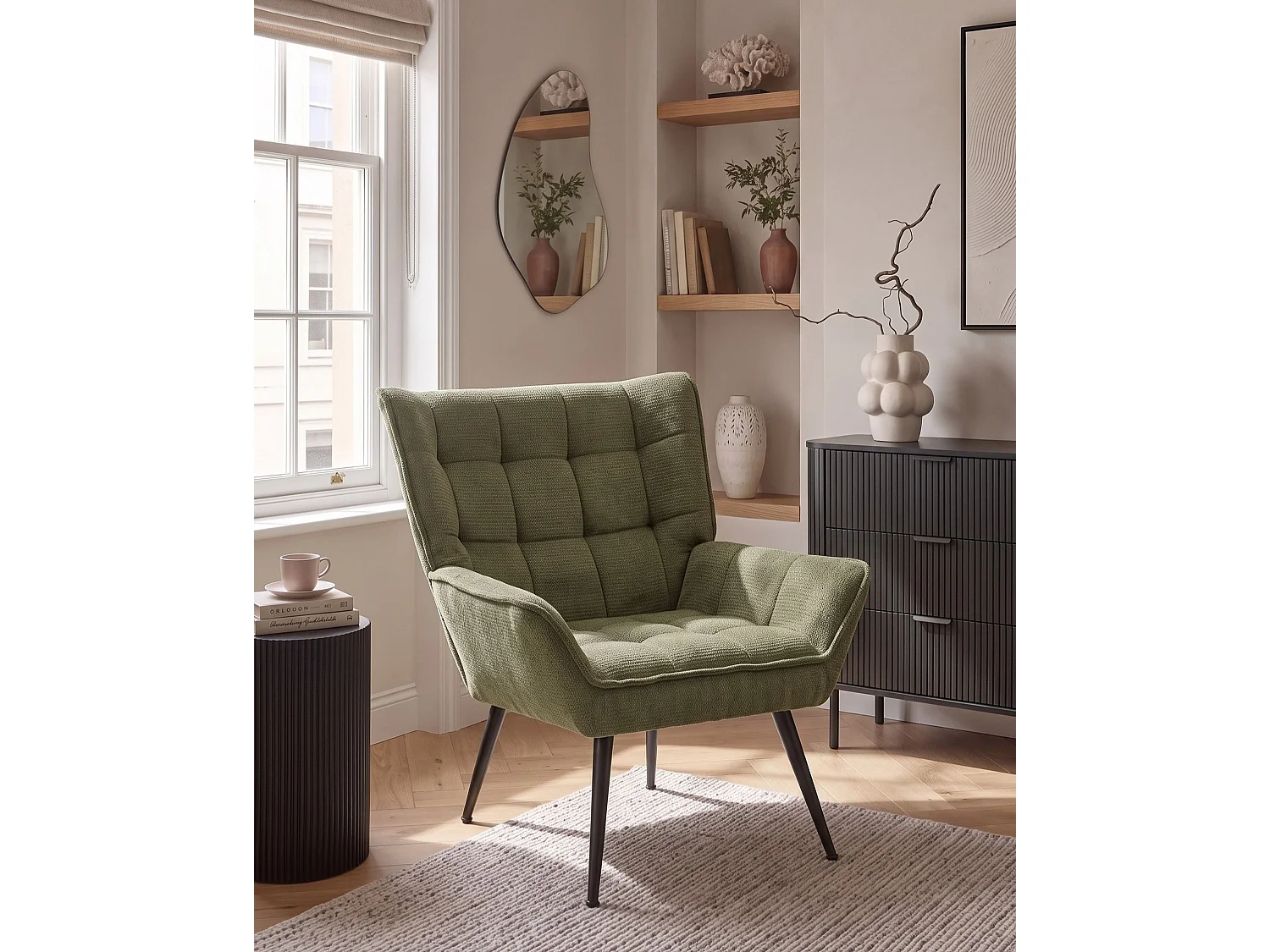 Fauteuil BELLINGMO Tissu Vert